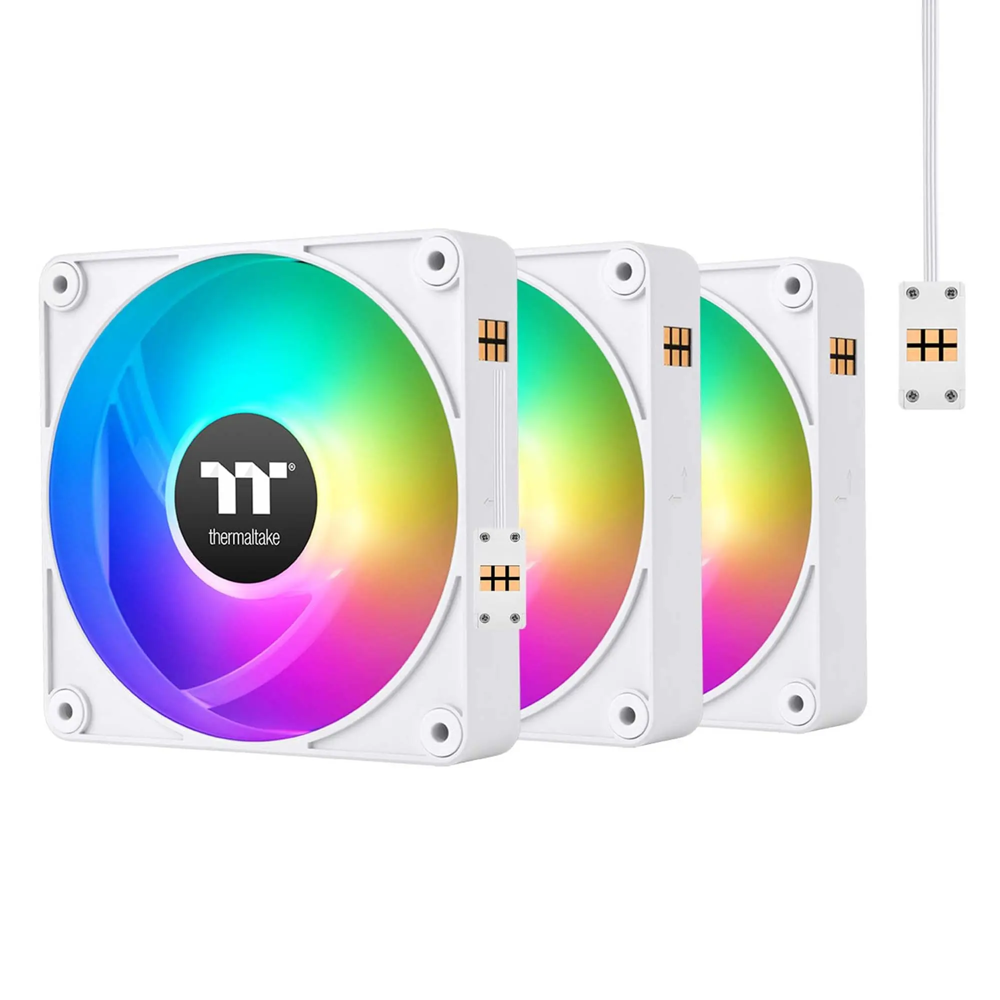 Thermaltake CT140 EX ARGB Sync PC Cooling Fan, 140mm, Bianco - Kit 3 Pezzi