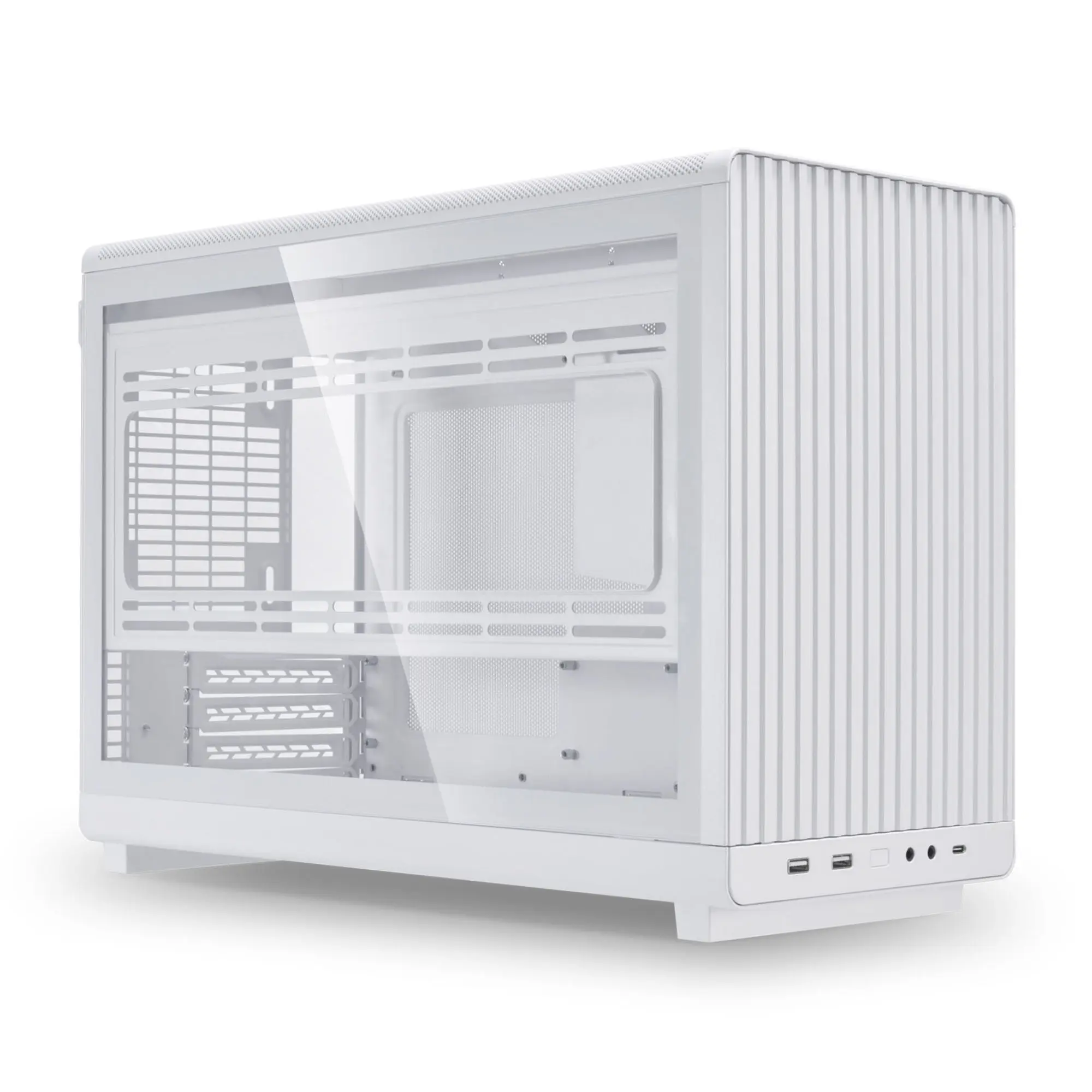 Lian Li DAN Cases A3-mATX - Pannello laterale Sinistro in Vetro Temperato - Bianco - immagine 2
