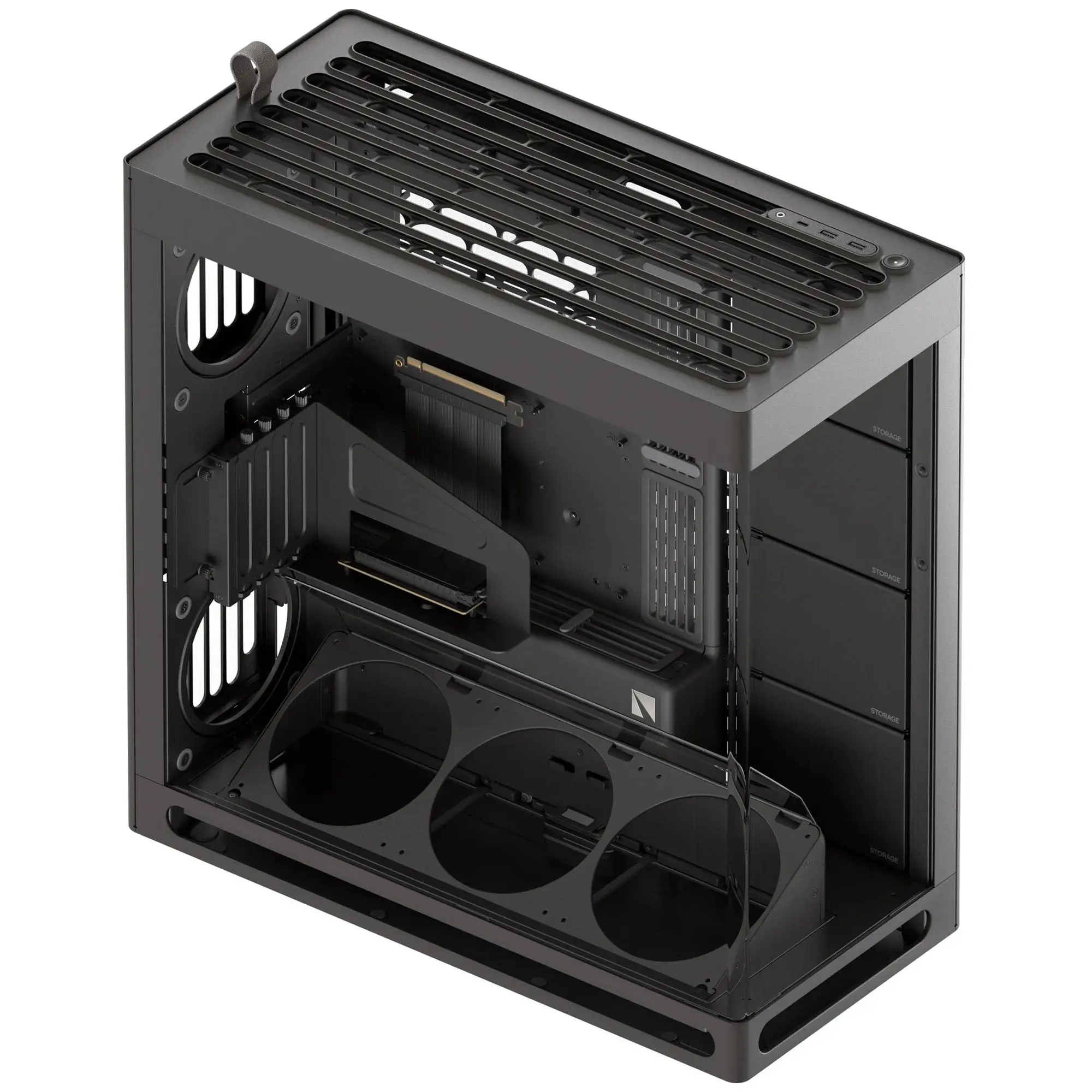HAVN HS 420 VGPU, E-ATX, Tempered Glass, PCIe 5.0 Riser Cable - Nero - immagine 2