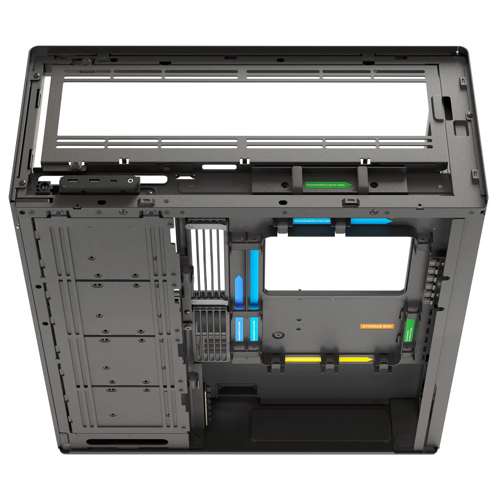 HAVN HS 420, E-ATX, Tempered Glass - Nero - immagine 5
