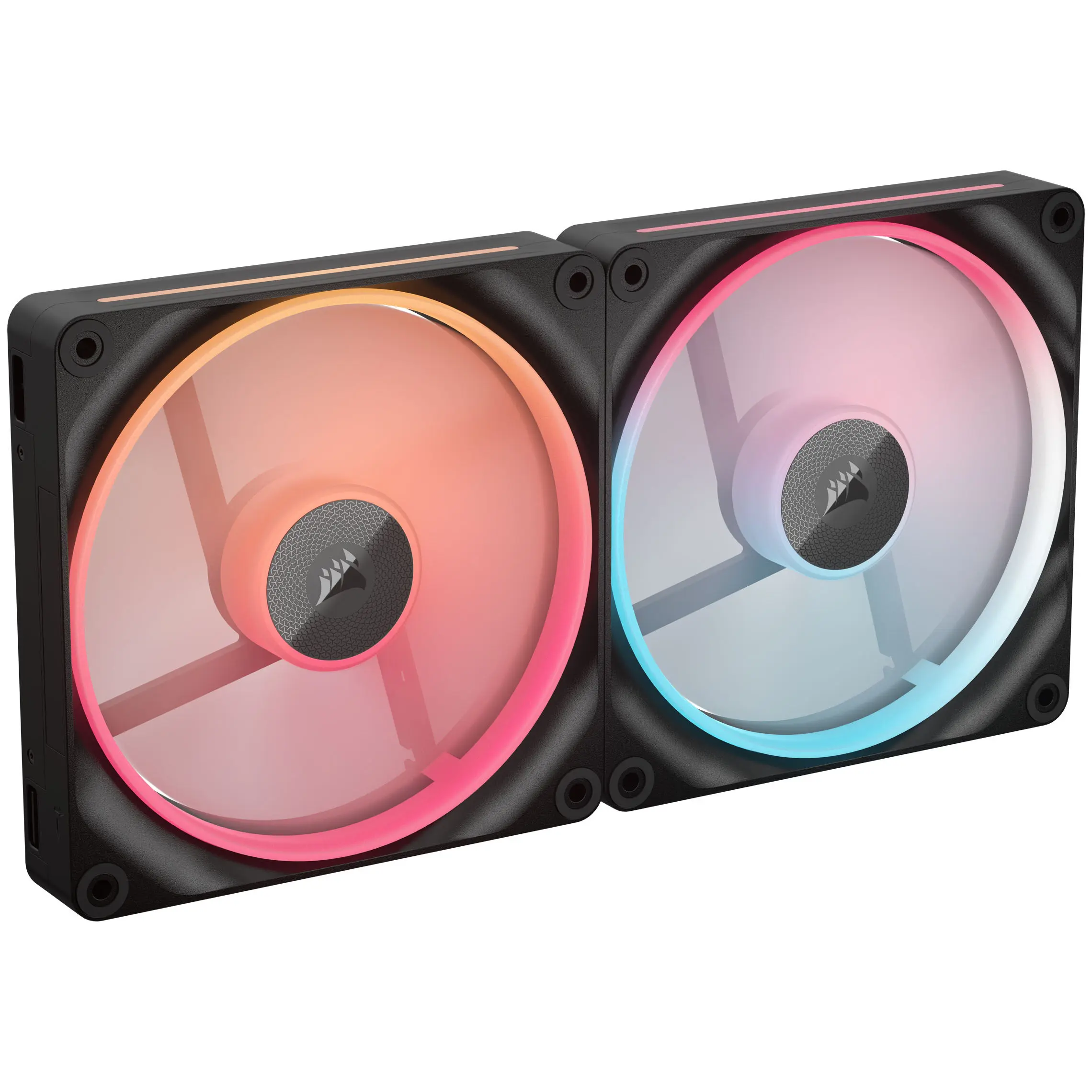 Corsair iCUE LINK LX140-R RGB, Ventola PWM Reverse, Dual Fan Kit, Nera - 140mm - immagine 5