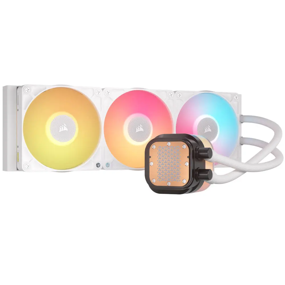 CORSAIR iCUE LINK TITAN 360 RX LCD AIO, 360mm Radiator, Liquid CPU Cooler - Bianco - immagine 3