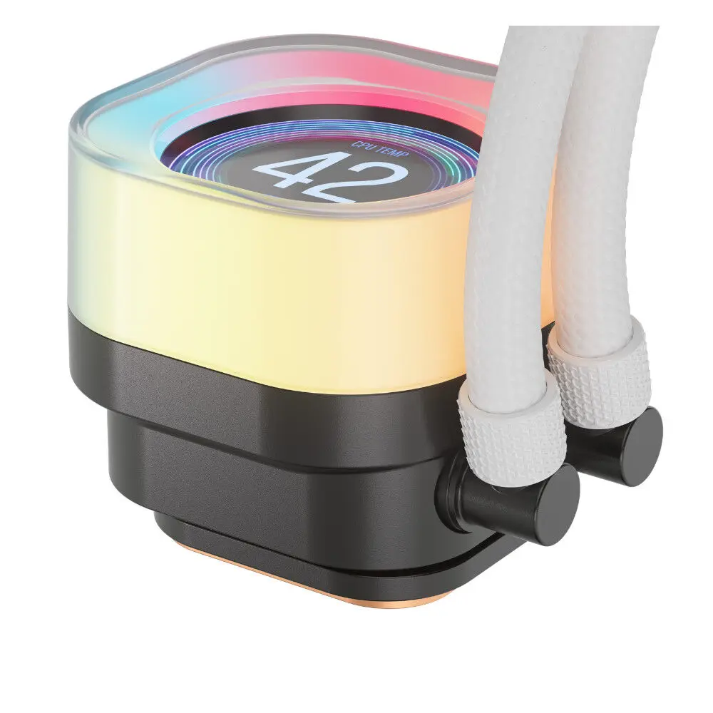 CORSAIR iCUE LINK TITAN 360 RX LCD AIO, 360mm Radiator, Liquid CPU Cooler - Bianco - immagine 4