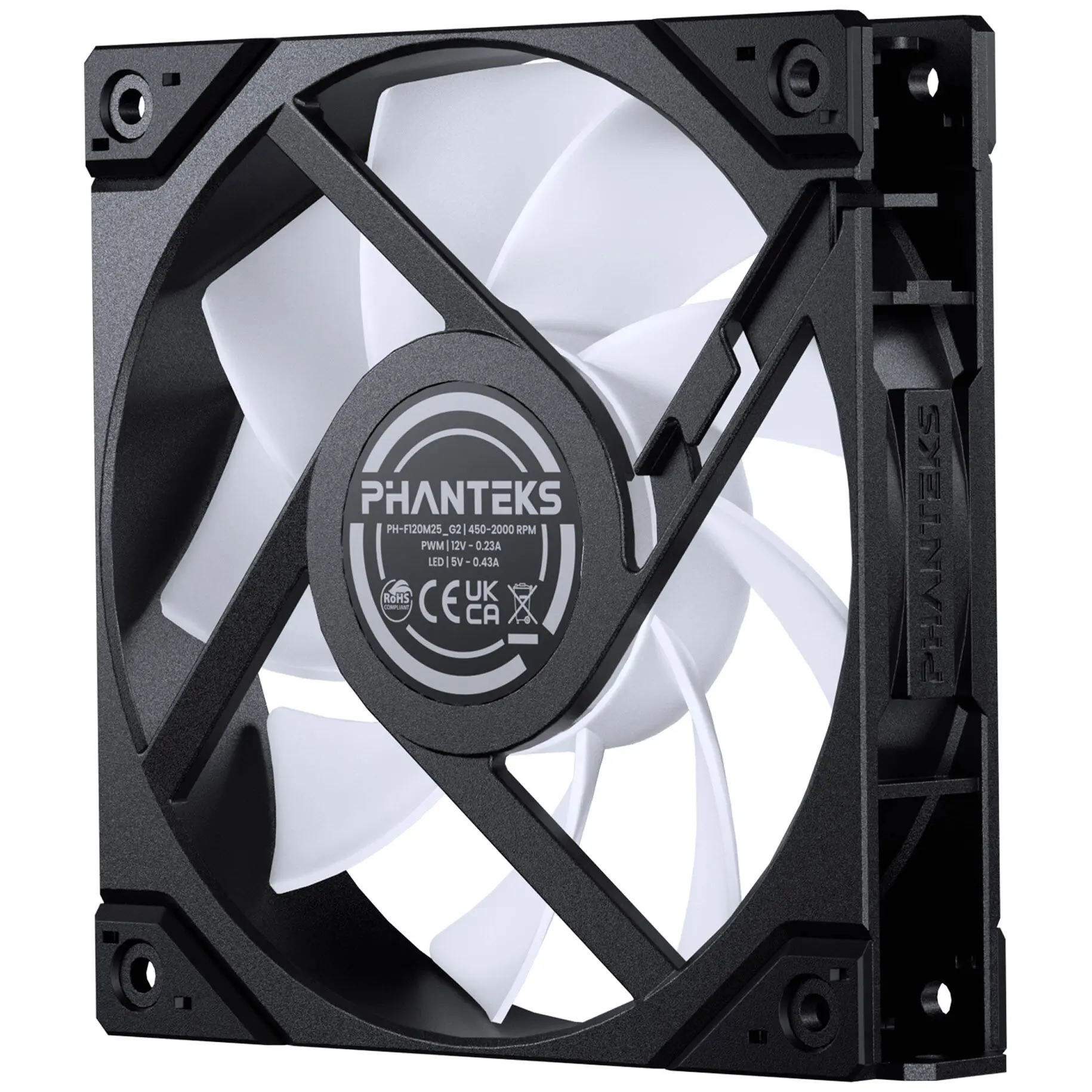 PHANTEKS M25 Gen2 PWM D-RGB, 120mm - Nero - immagine 7