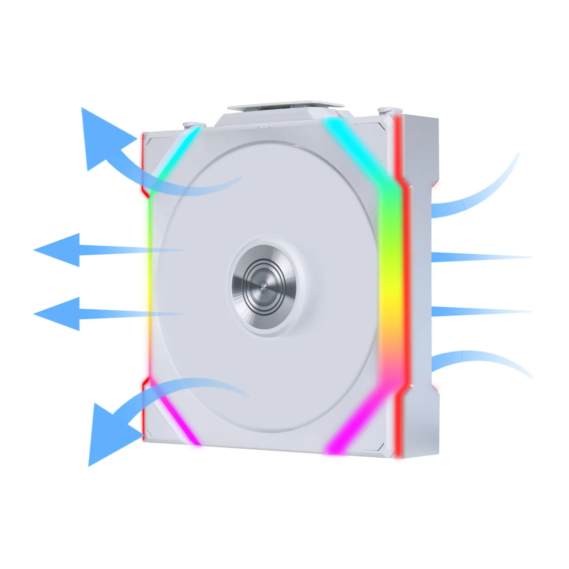 Lian Li UNI FAN SL Wireless ARGB PWM Reverse 120 mm Triple Fan Kit - Bianco - immagine 3