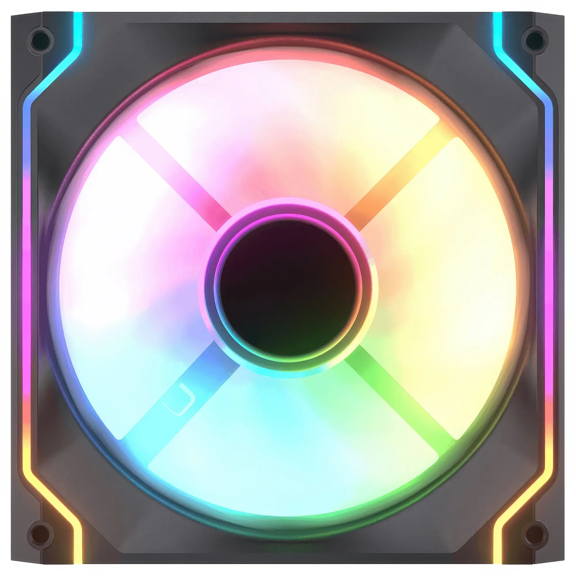 Cougar SC140-FB ARGB - Infinity Mirror Illuminated Modular Fan - Nera - immagine 4