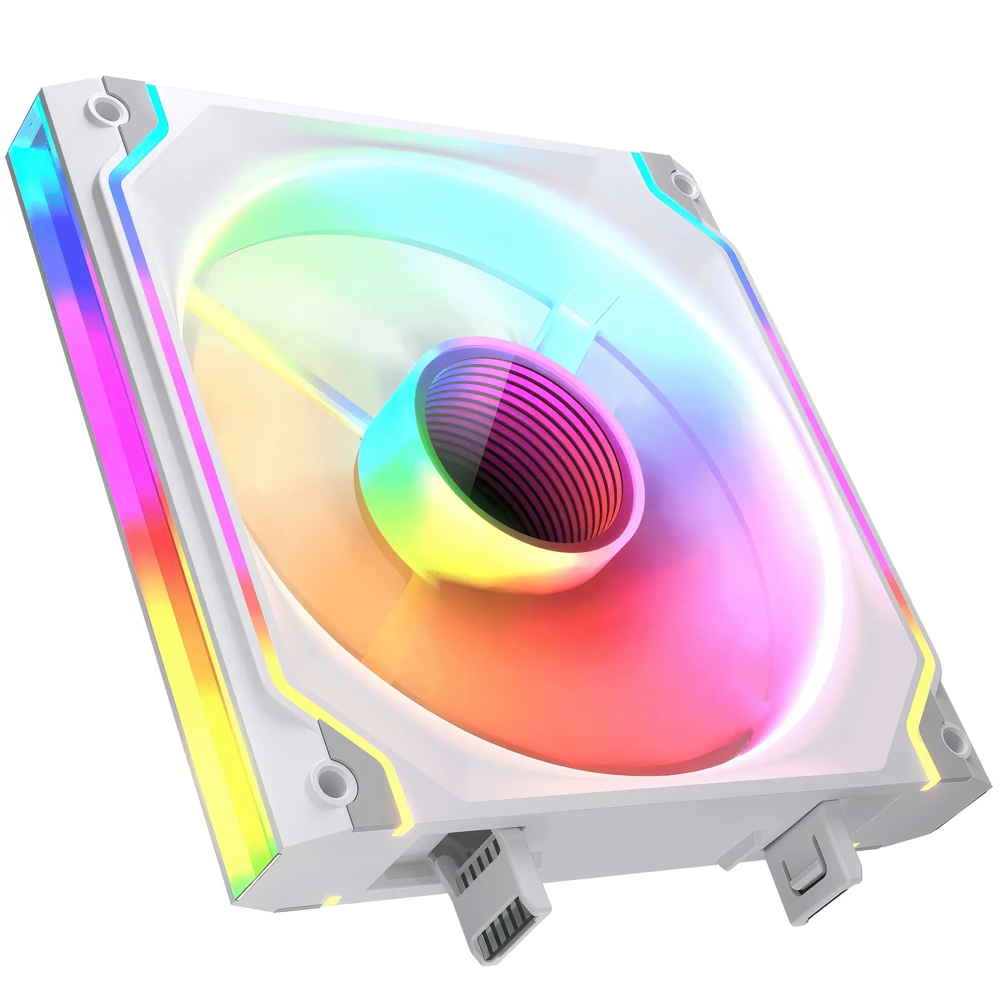Cougar SC140-FW ARGB - Infinity Mirror Illuminated Modular Fan - Bianca - immagine 2