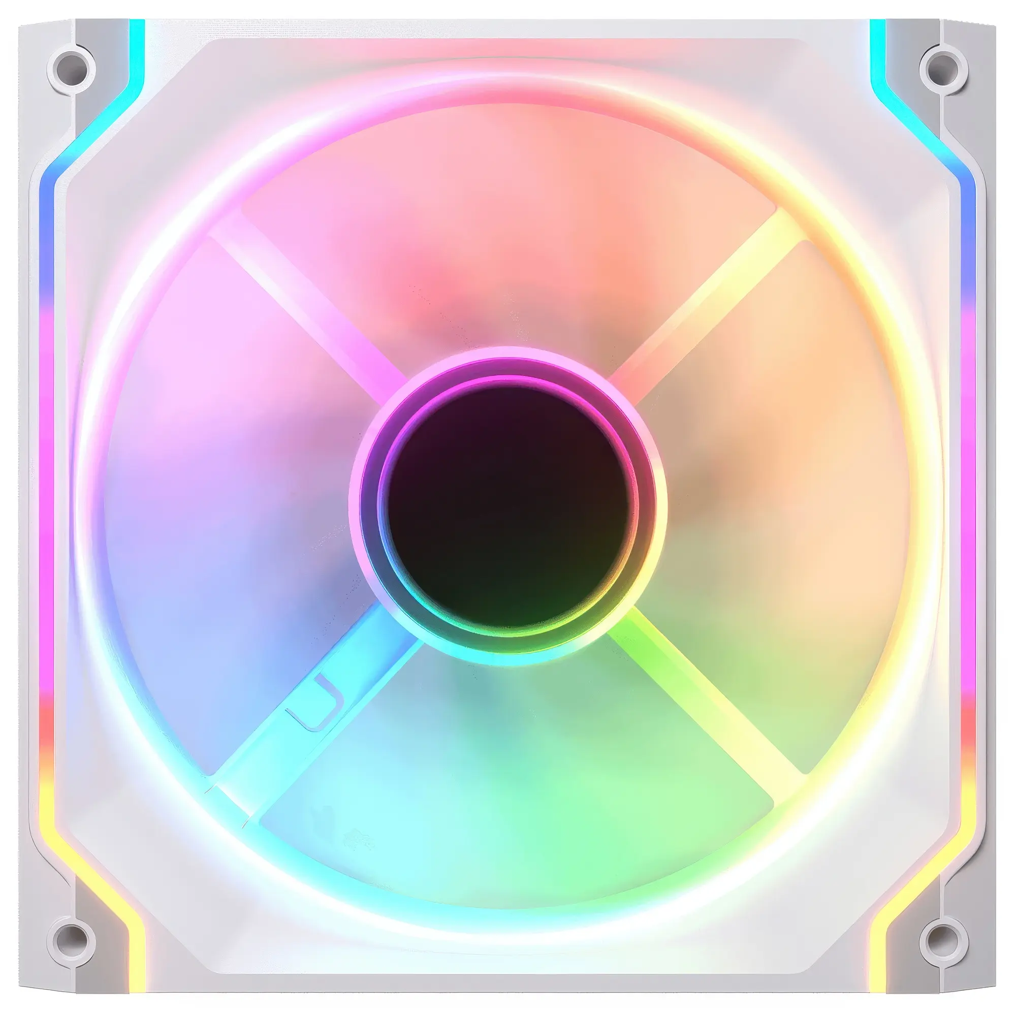Cougar SC140-FW ARGB - Infinity Mirror Illuminated Modular Fan - Bianca - immagine 4