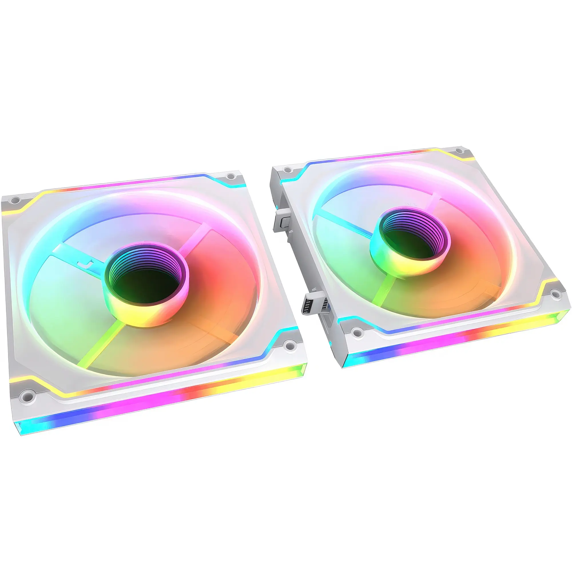 Cougar SC140-FW ARGB - Infinity Mirror Illuminated Modular Fan - Bianca - immagine 6