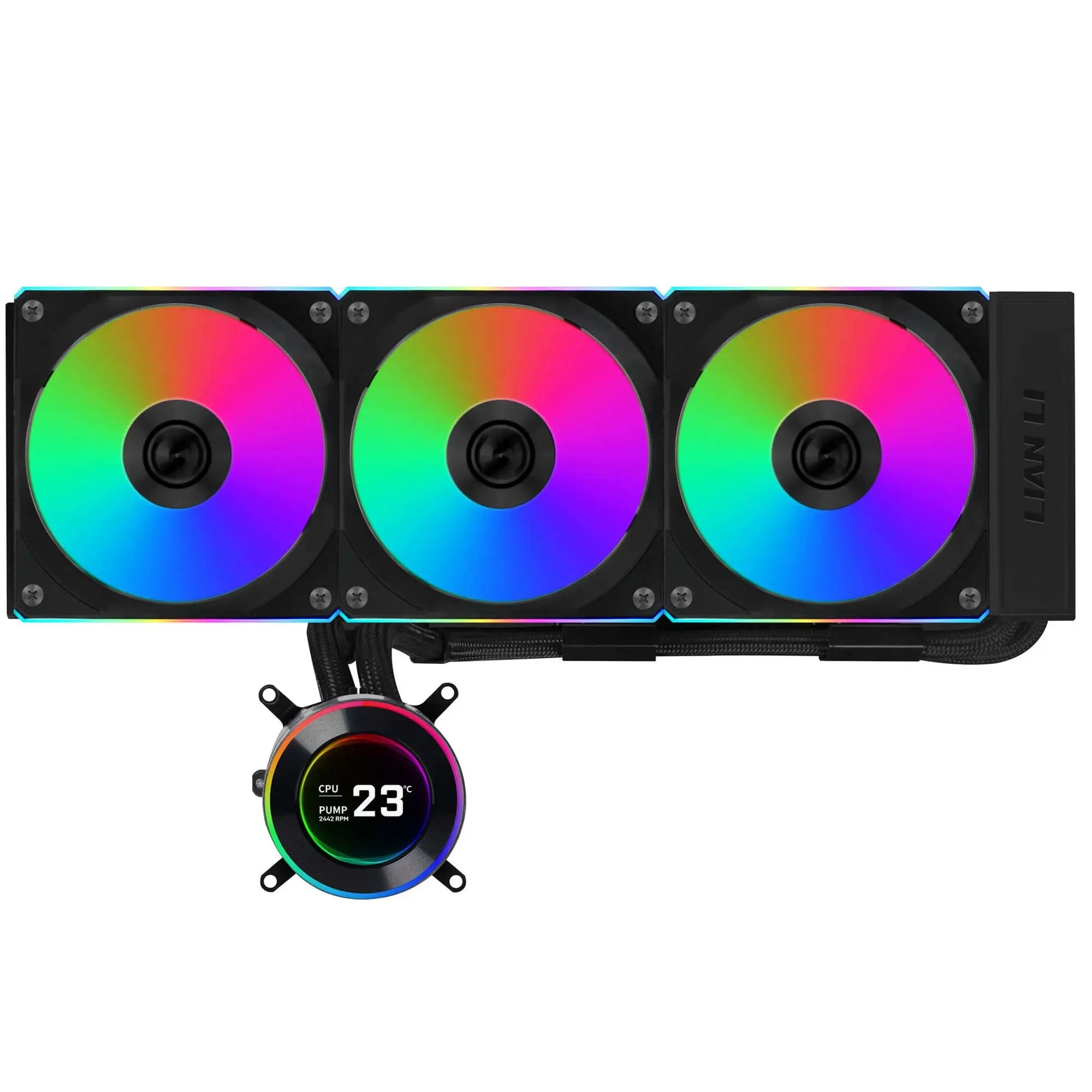 Lian Li HydroShift II LCD-C 360CL AIO Water Cooler, ARGB - Nero - immagine 2