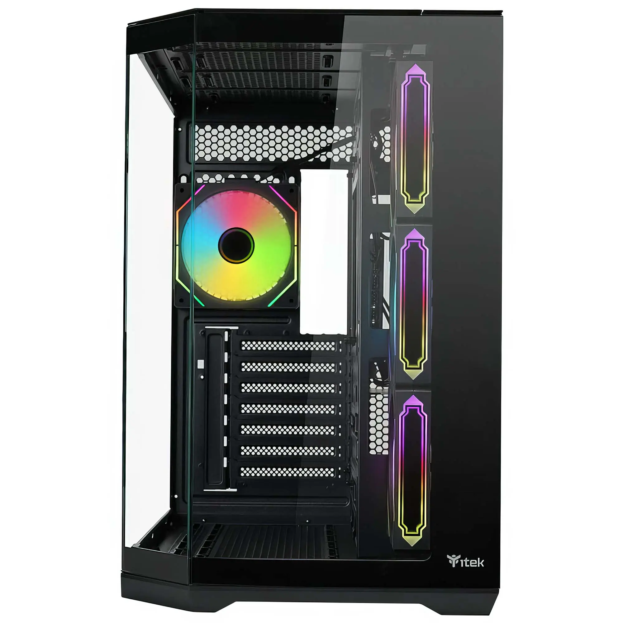 iTek Case DARK CAVE AKU, ARGB, Vetro Temperato - Nero - immagine 2