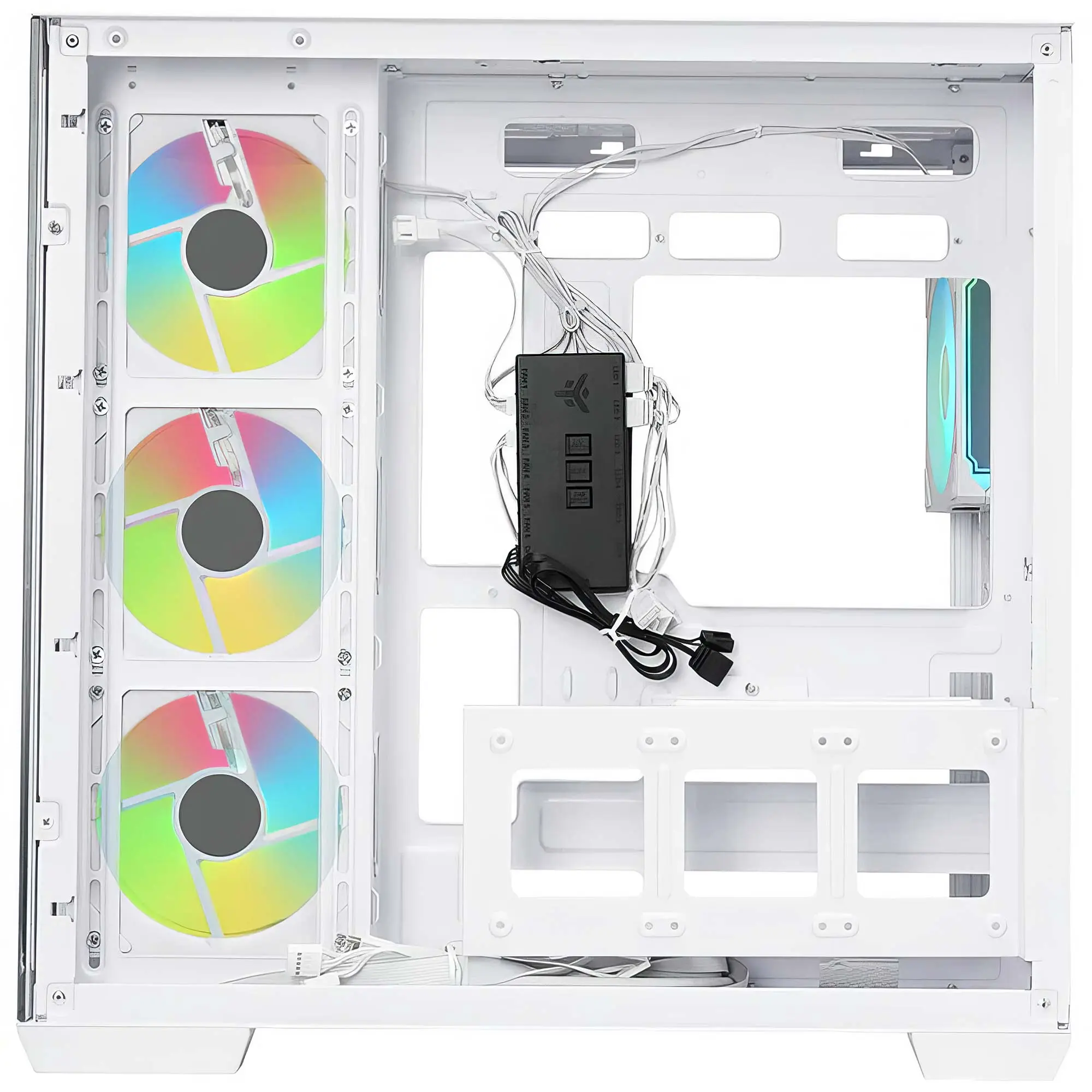 iTek Case DARK CAVE AKU, ARGB, Vetro Temperato - Bianco - immagine 4