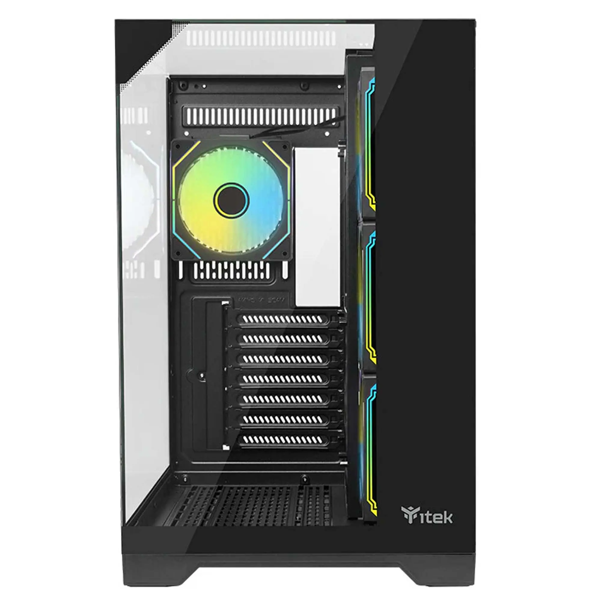 iTek Case DARK CAVE PANO, ARGB, Vetro Temperato - Nero - immagine 2