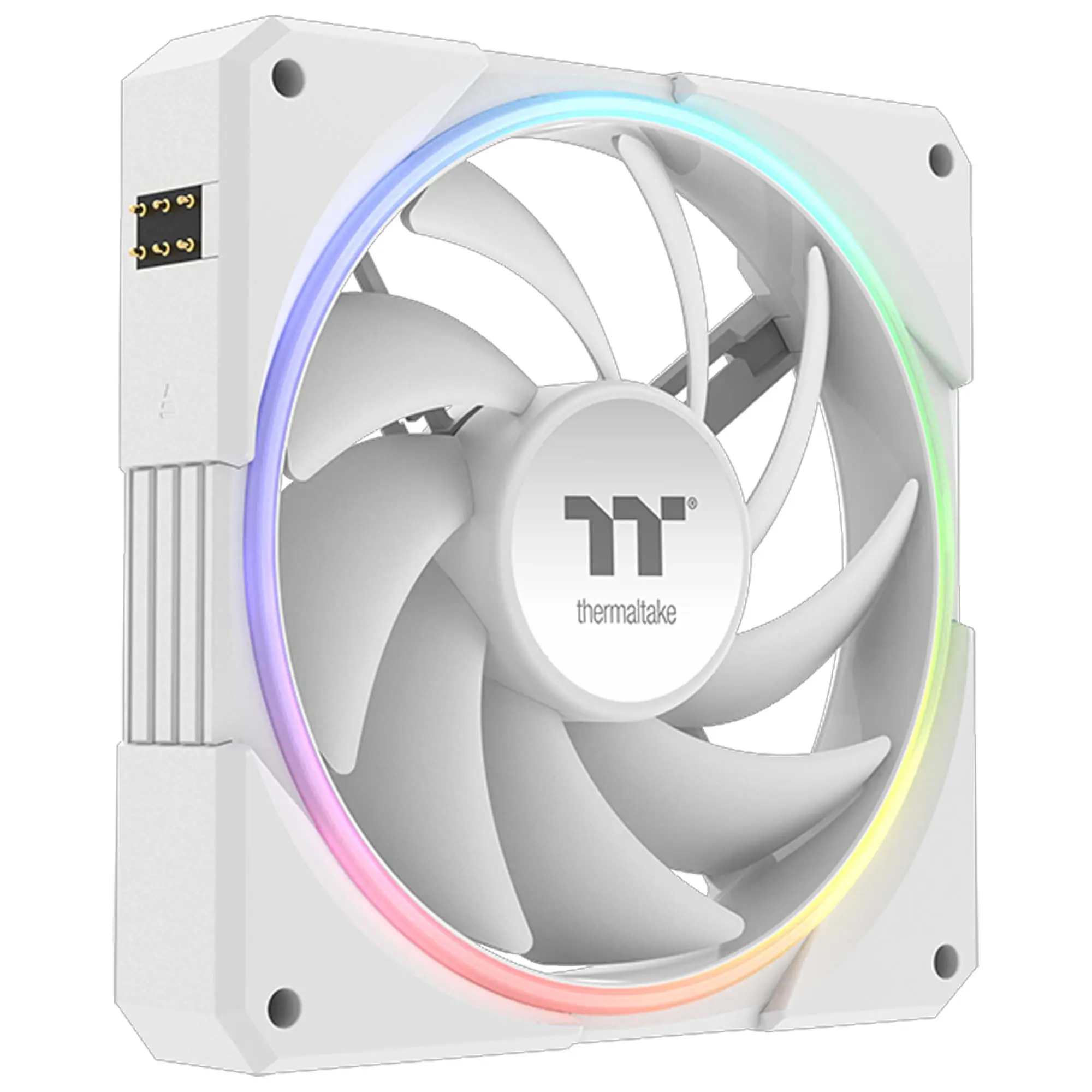 Thermaltake TS140 EX ARGB Sync PC Cooling Fan, 140mm, Bianco - Kit 3 Pezzi - immagine 2
