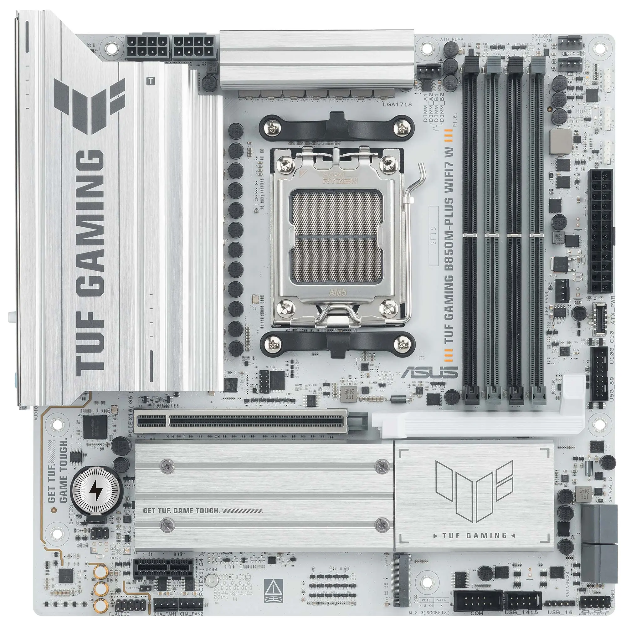 Asus TUF Gaming B850M-PLUS WiFi 7 White - Socket AM5, DDR5 - immagine 2