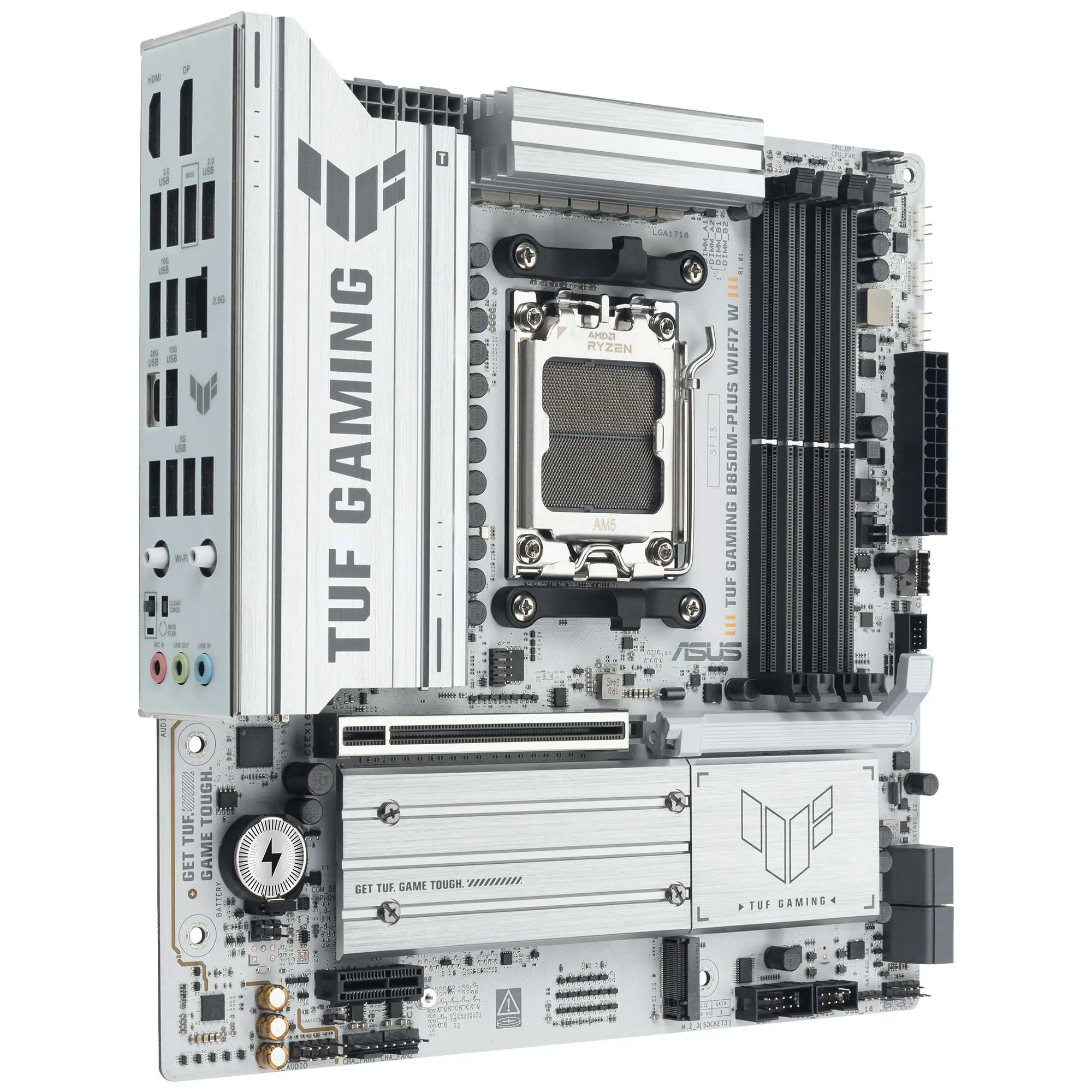Asus TUF Gaming B850M-PLUS WiFi 7 White - Socket AM5, DDR5 - immagine 3