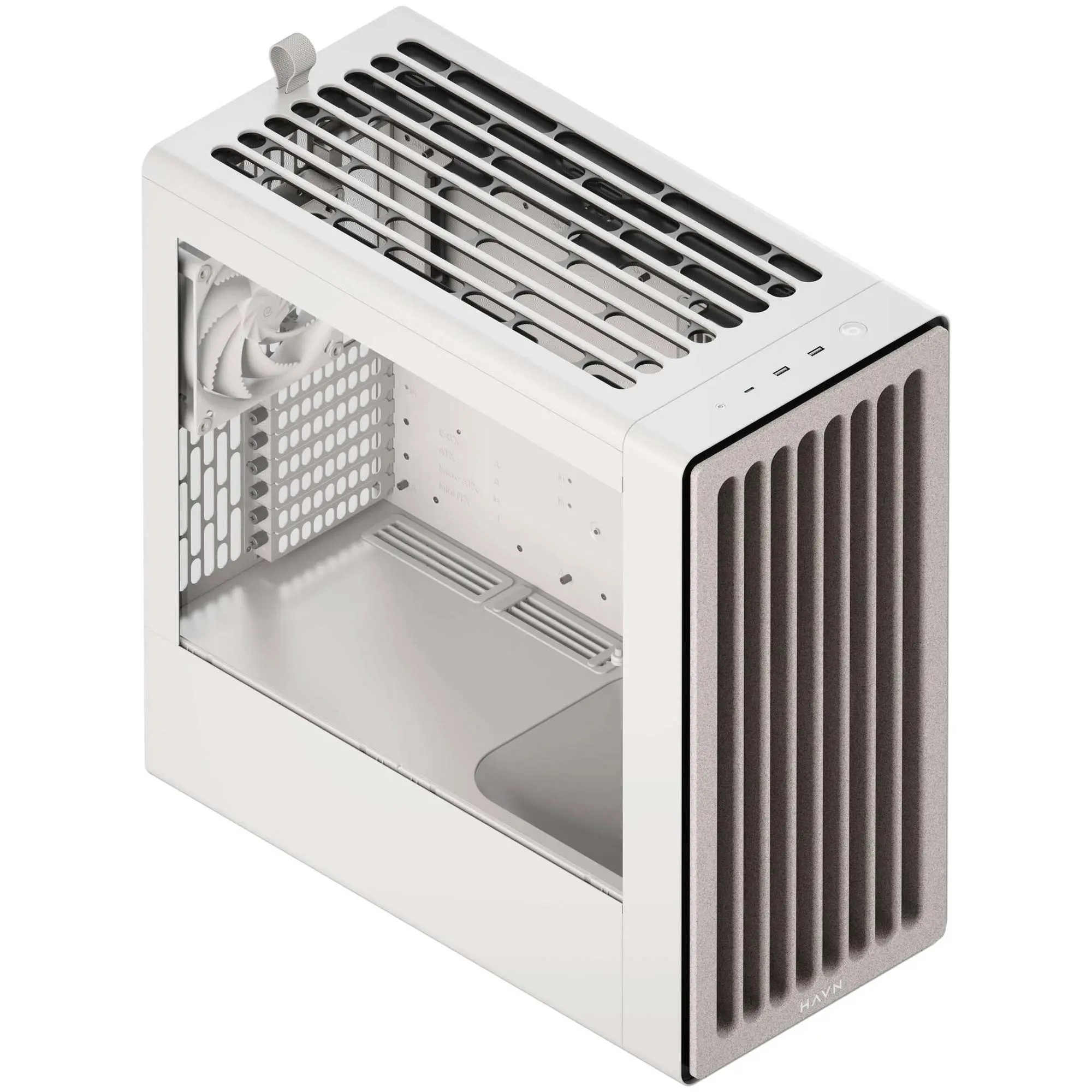 HAVN BF 360 Flow, E-ATX, Tempered Glass - Bianco - immagine 2