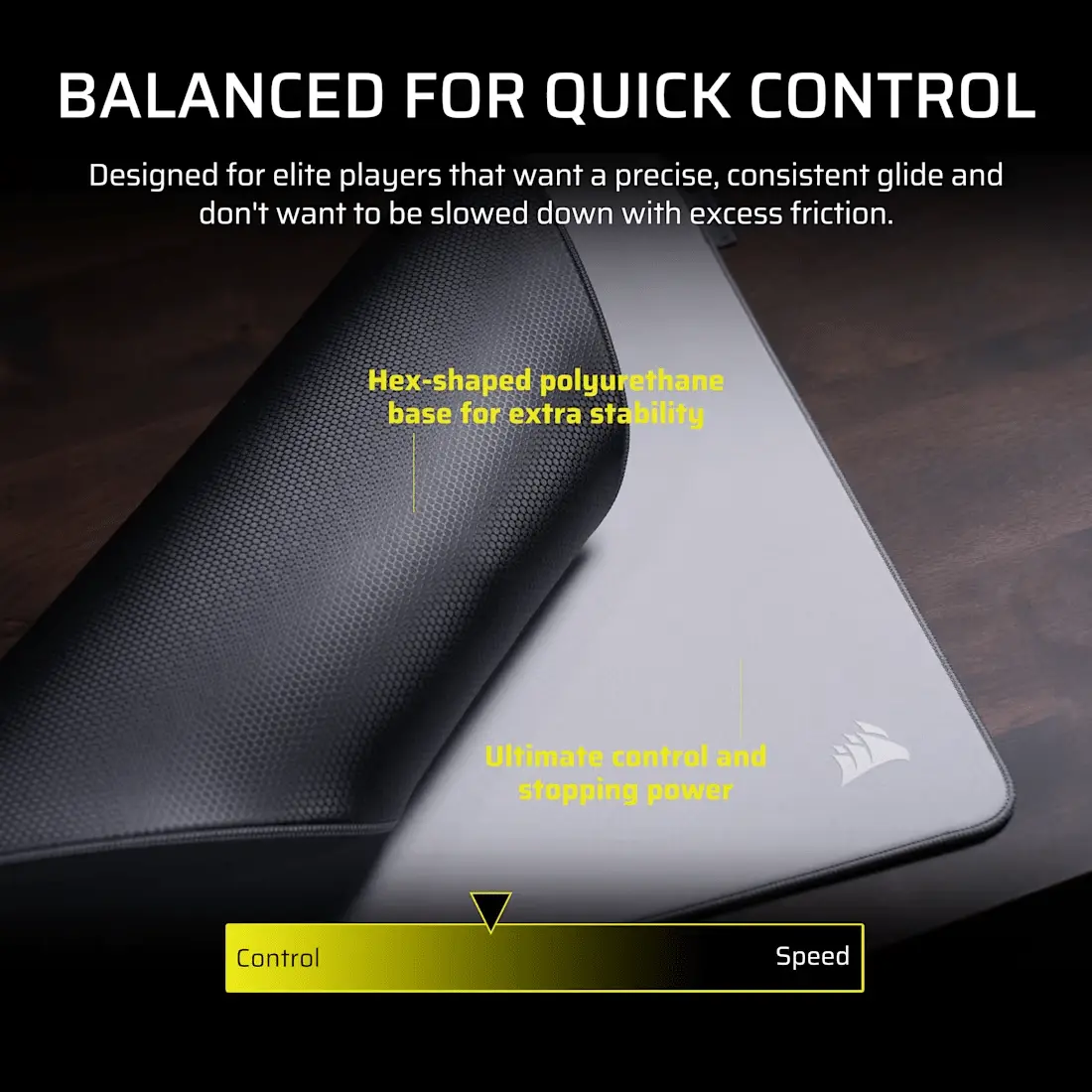 Corsair Gaming MM PRO Control Medium Mouse Pad eSports - Medium - Grigio - immagine 6