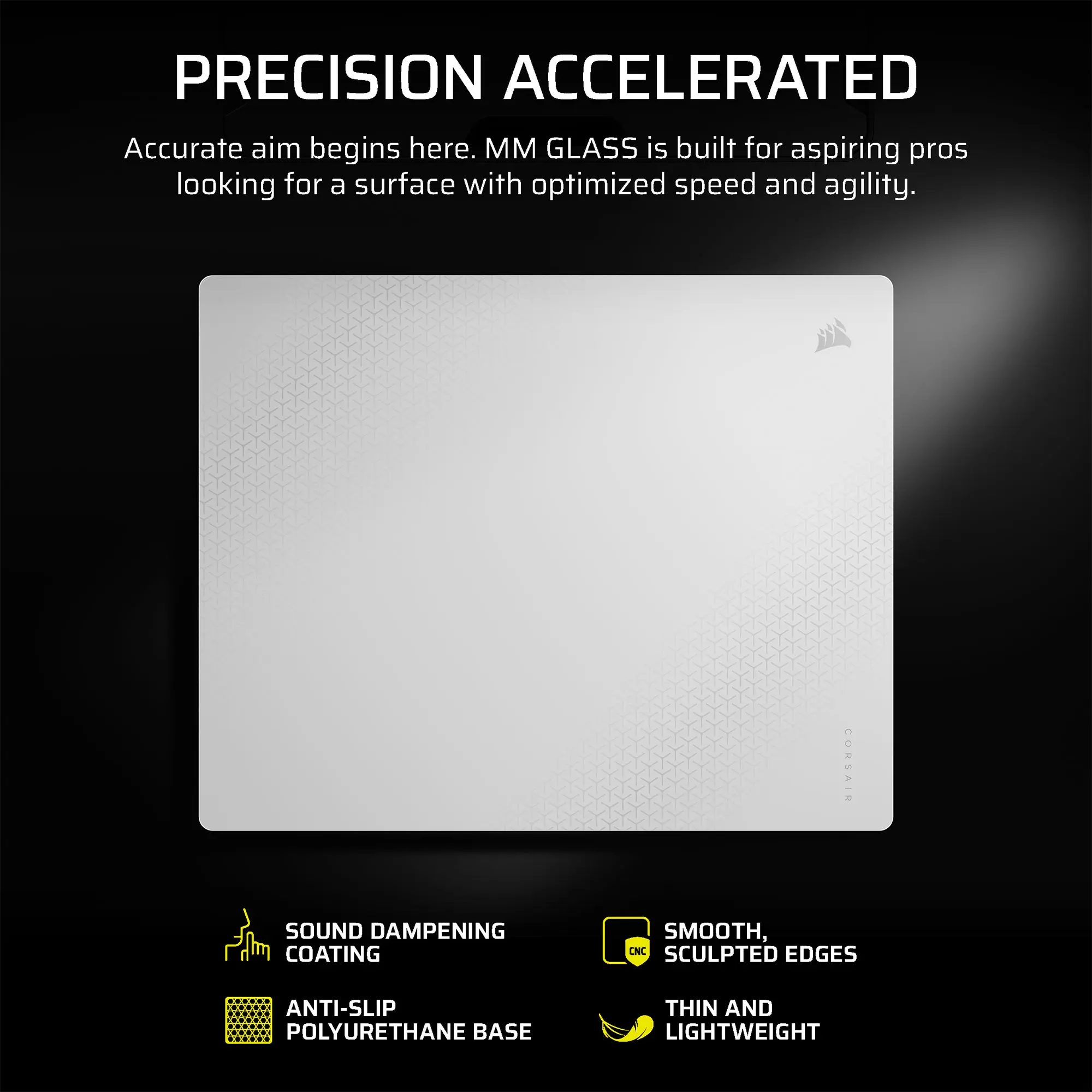 Corsair Gaming MM Glass Mouse Pad - Grigio - immagine 2