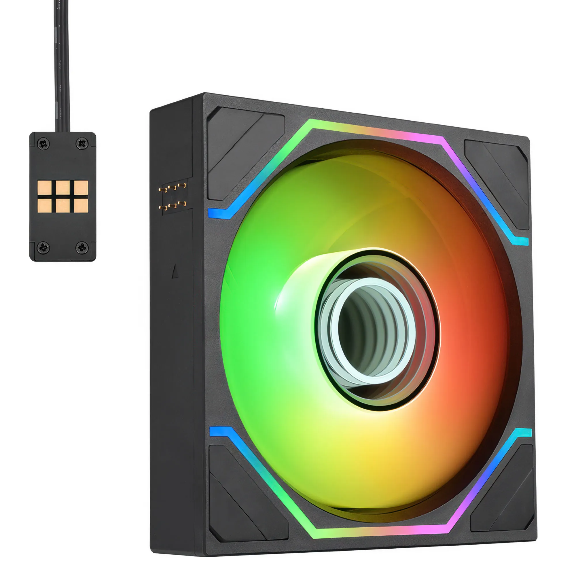 Thermaltake SWAFAN 120 EX INFINITY Sync PC Cooling Fan, 120mm, Nero - Kit 3 Pezzi - immagine 6