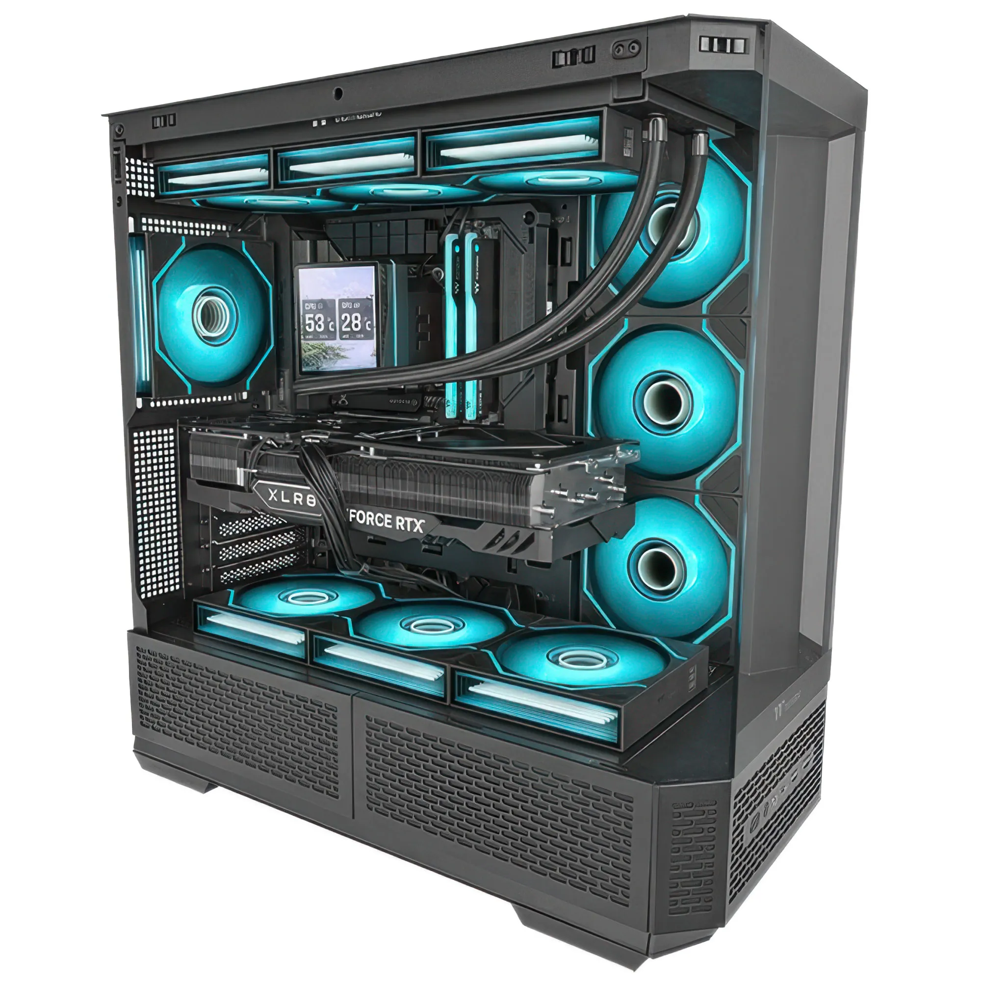 Thermaltake SWAFAN 120 EX INFINITY Sync PC Cooling Fan, 120mm, Nero - Kit 3 Pezzi - immagine 7