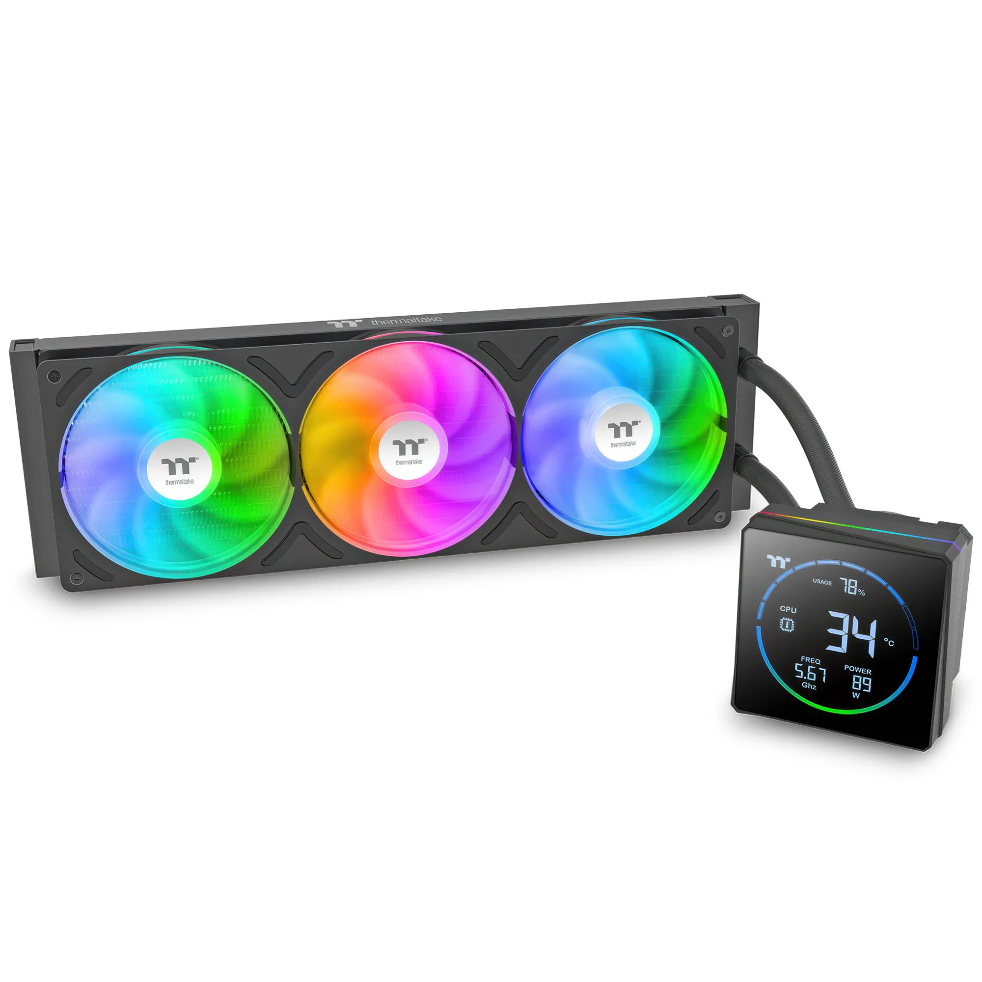 Thermaltake TH360-S V3 ARGB Sync - Dissipatore AIO Liquid Cooler 360mm Nero