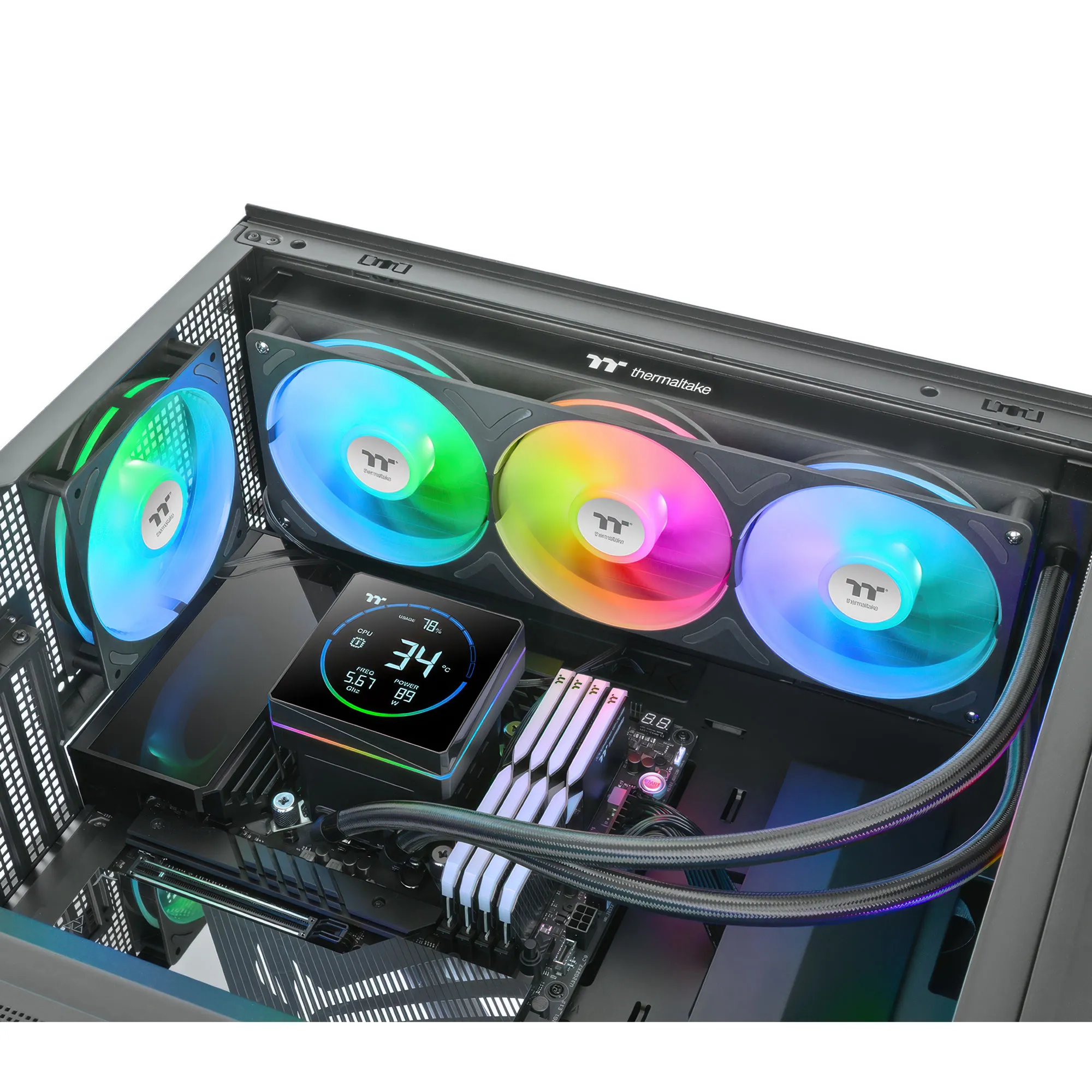 Thermaltake TH360-S V3 ARGB Sync - Dissipatore AIO Liquid Cooler 360mm Nero - immagine 7