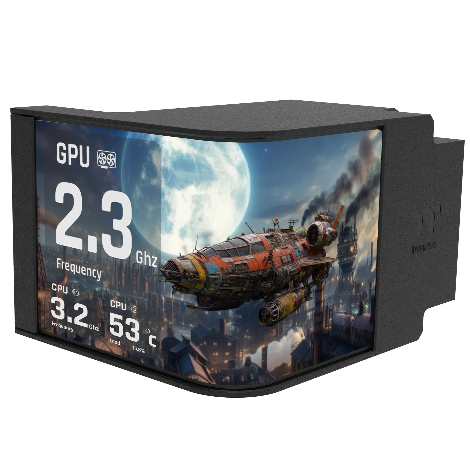 Thermaltake MAGCurve 360 Ultra ARGB Sync - Nero - Dissipatore AIO 360mm con display AMOLED curvo 6.67" - immagine 4