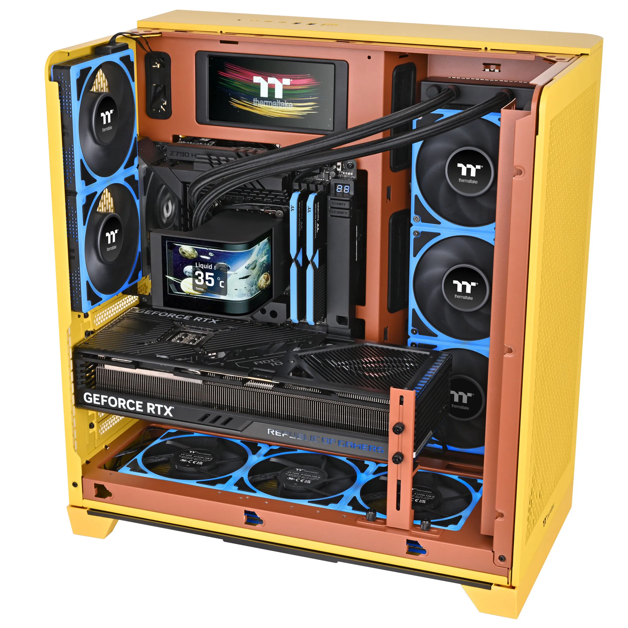 Thermaltake MAGCurve 360 Ultra ARGB Sync - Snow White - Dissipatore AIO 360mm con display AMOLED curvo 6.67" - immagine 7