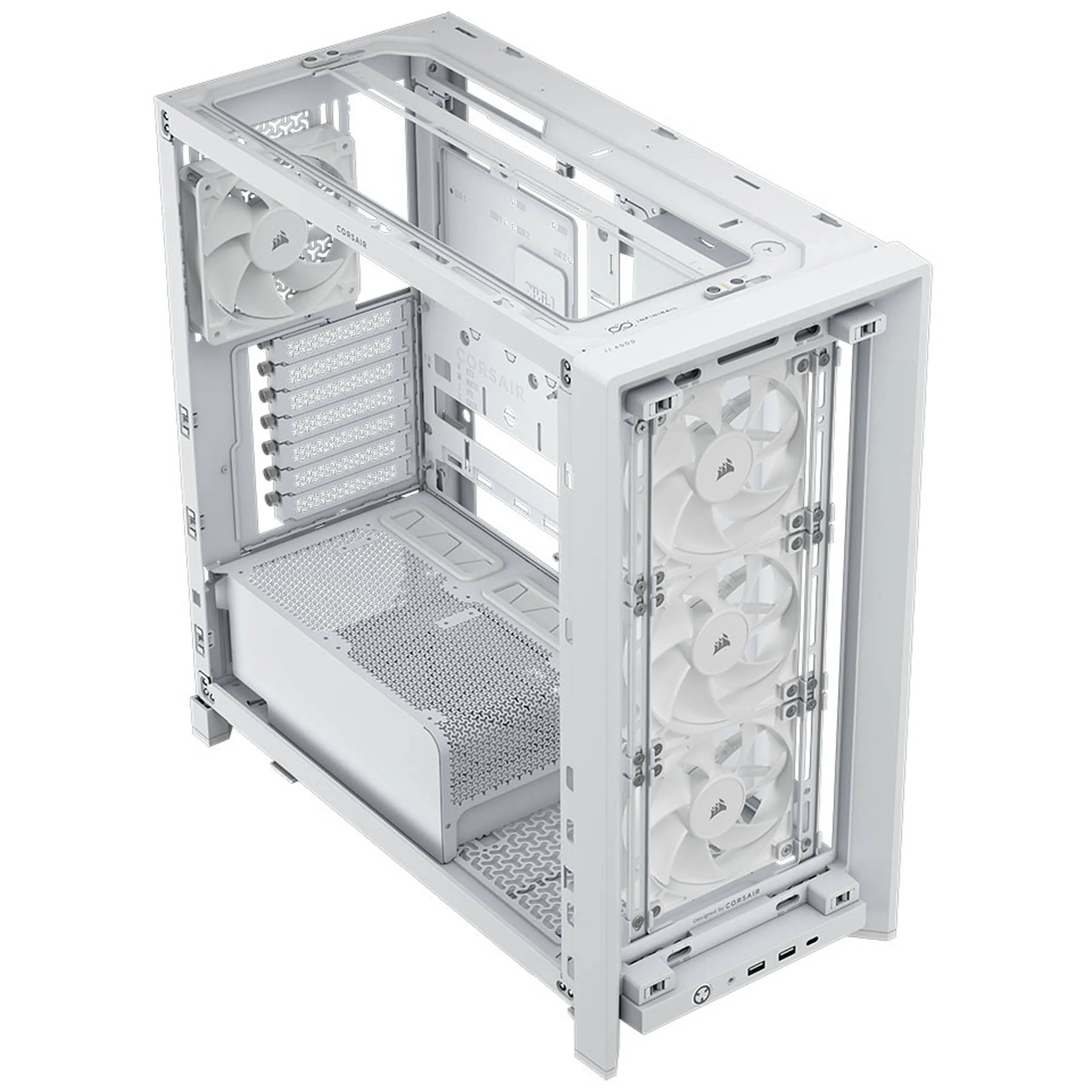 Corsair FRAME 4000D WOOD RS Tempered Glass, Mid-Tower - Bianco/Rovere - immagine 5