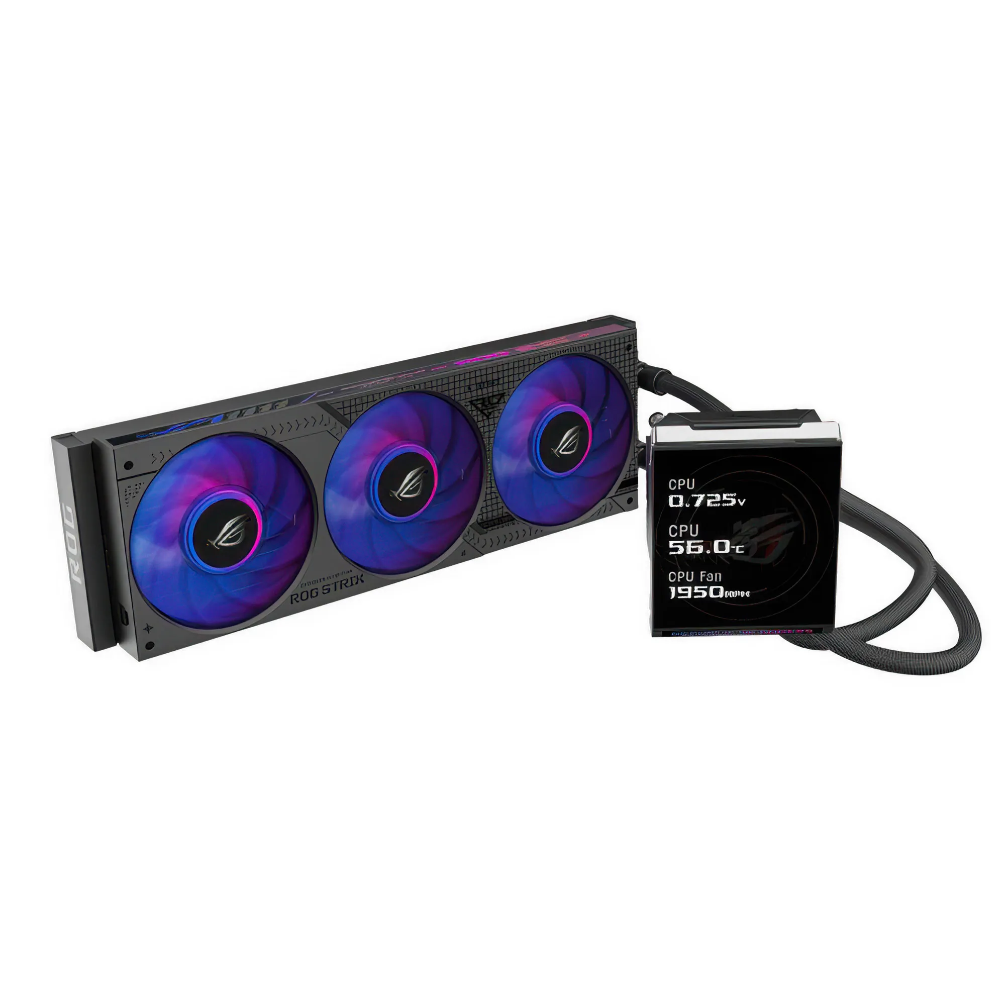 Asus ROG Strix LC IV 360 ARGB LCD - Dissipatore AIO 360mm con display IPS 5.08" e ventole ARGB - Nero