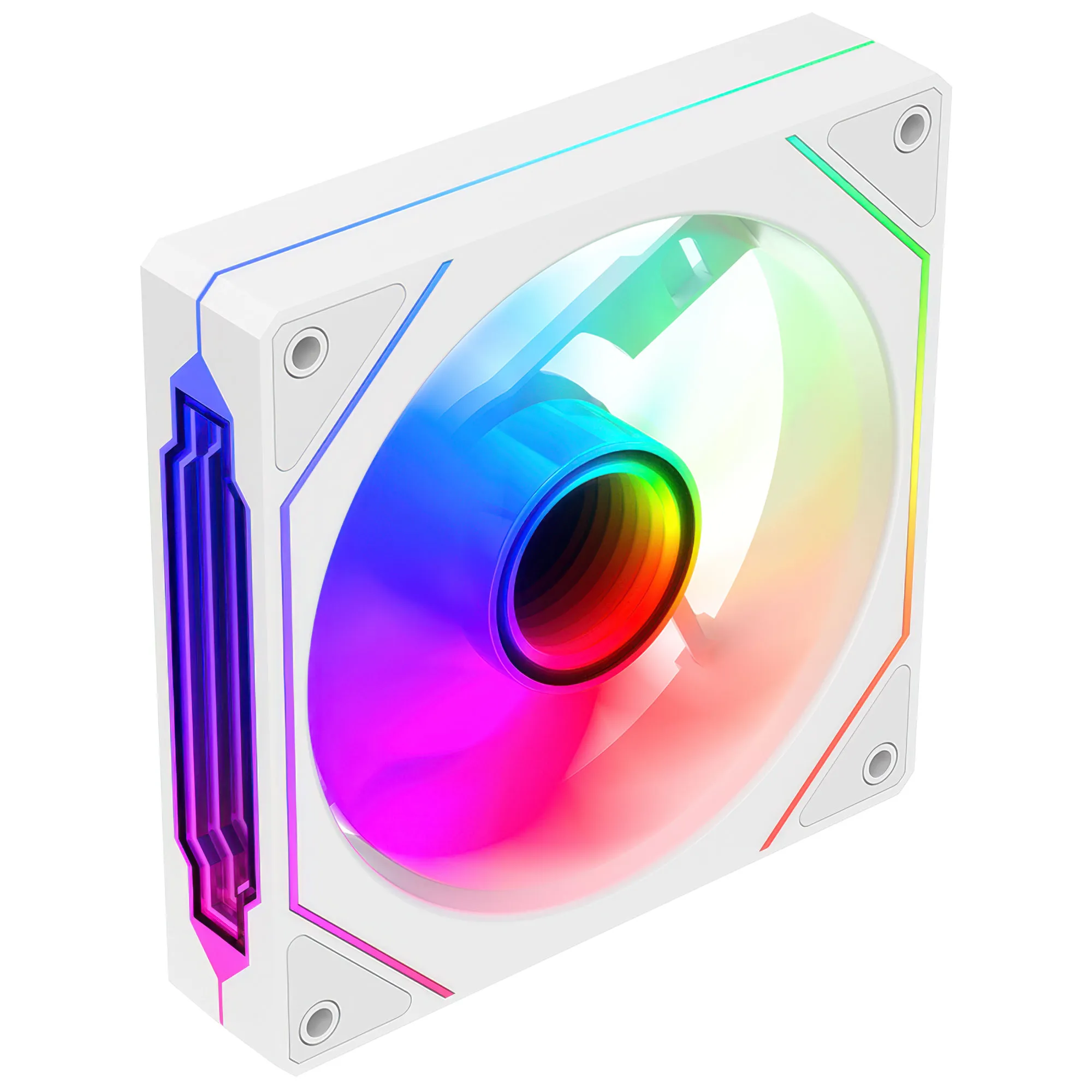 iTek INFINITY - Bianca - Ventola Case 120mm ARGB PWM con Effetto Infinity - immagine 4