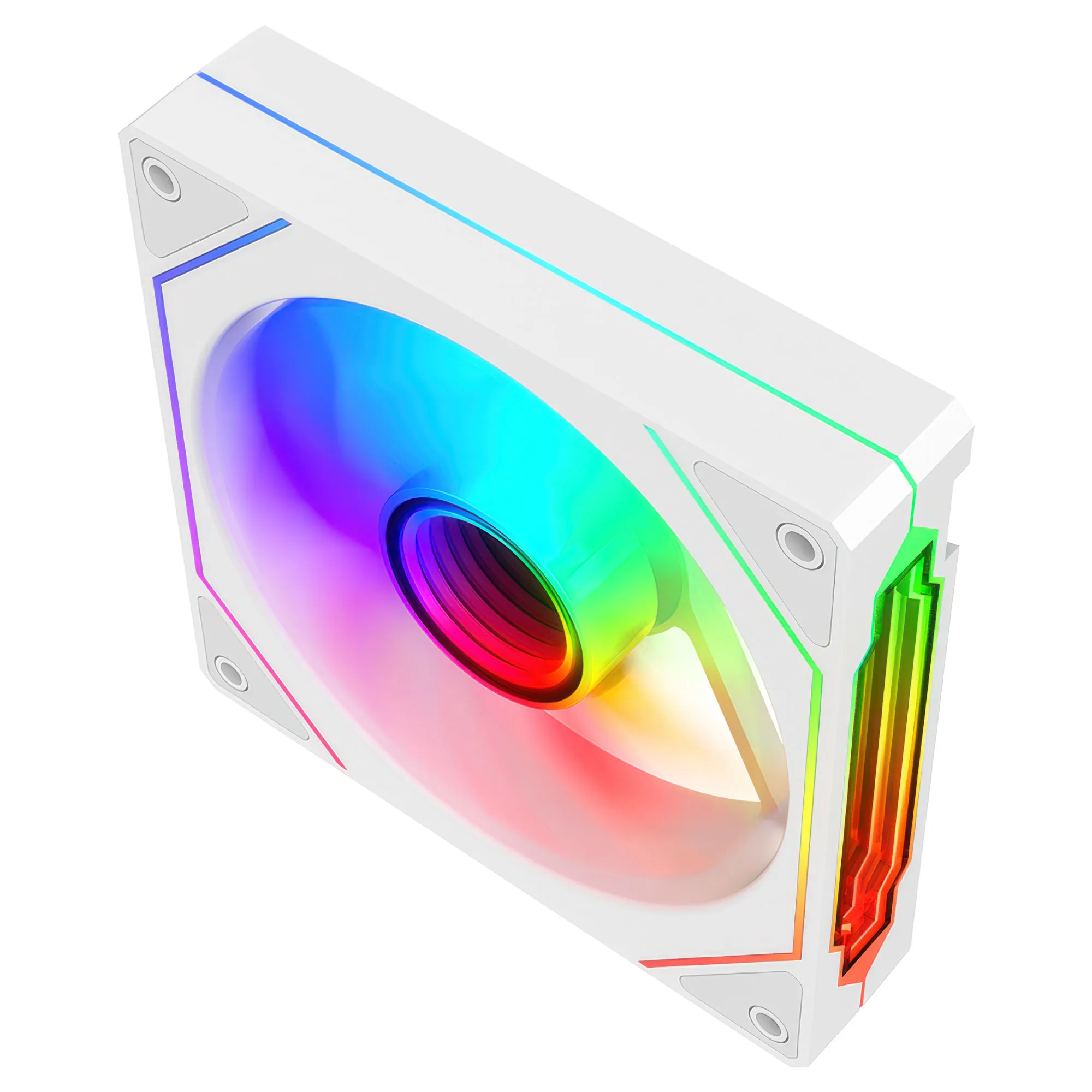 iTek INFINITY - Bianca - Ventola Case 120mm ARGB PWM con Effetto Infinity - immagine 5