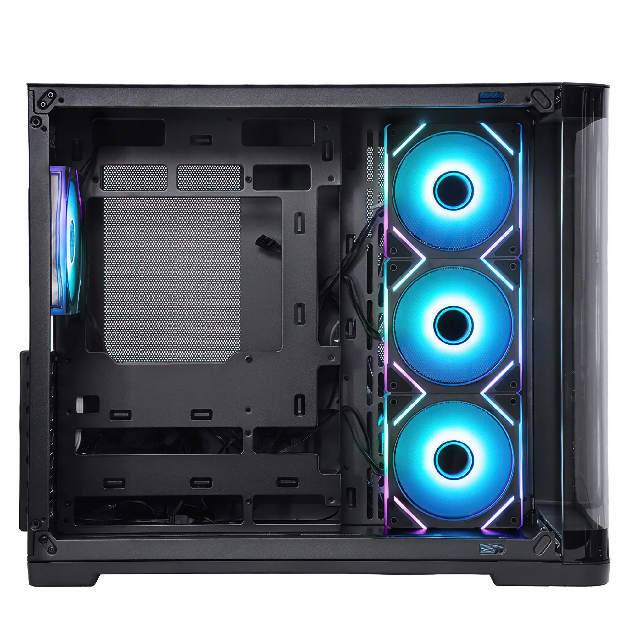 iTek Case DARK CAVE Curved, ARGB, Vetro Temperato - Nero - immagine 2
