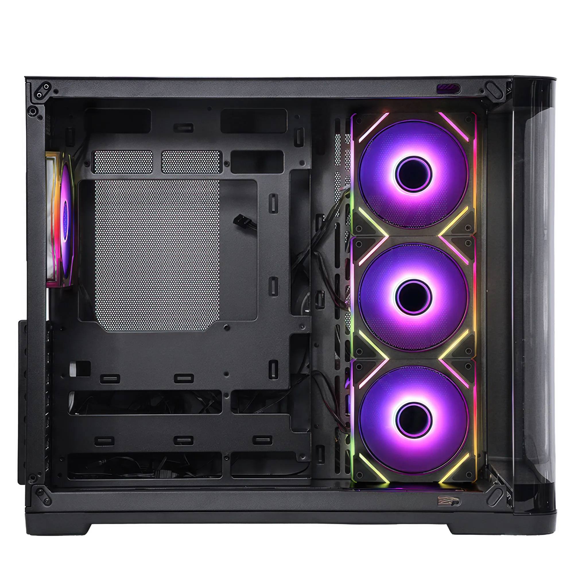 iTek Case DARK CAVE Curved, ARGB, Vetro Temperato - Nero - immagine 3