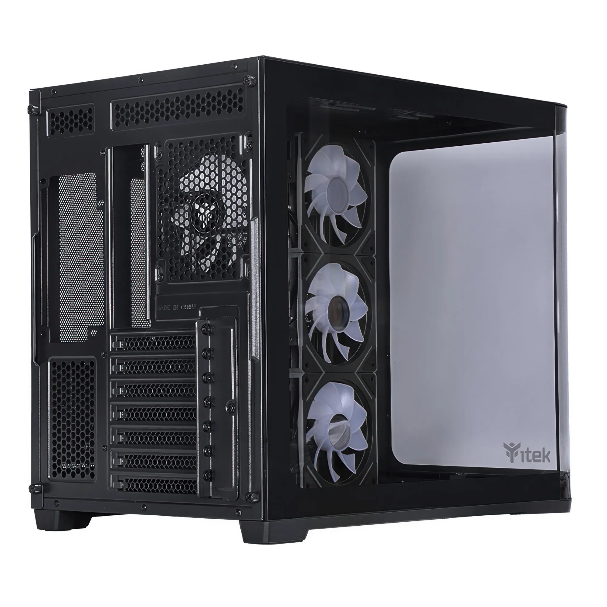 iTek Case DARK CAVE Curved, ARGB, Vetro Temperato - Nero - immagine 4