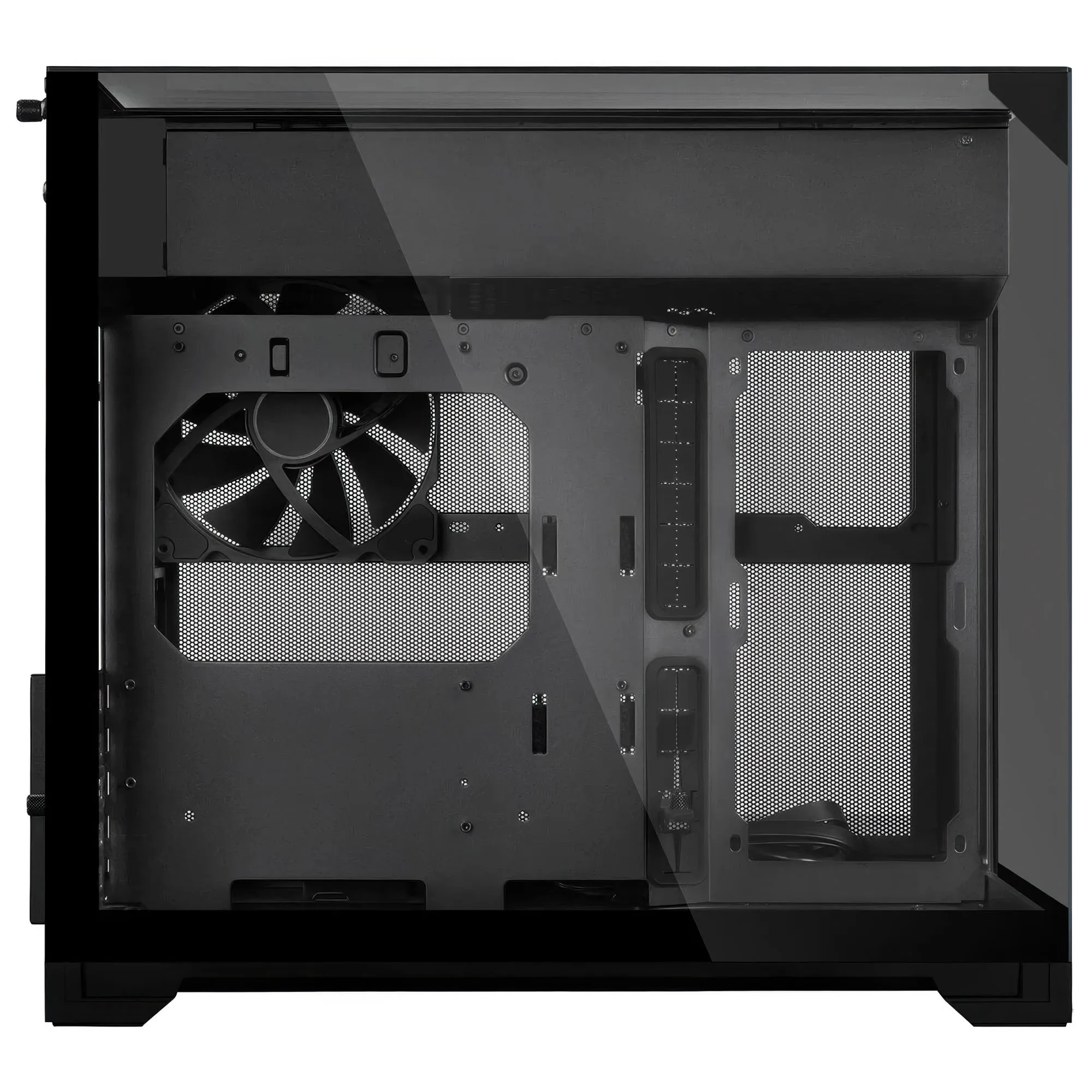 Lian Li O11 Vision-M - Case Micro-ATX Dual-Chamber Vetro Temperato 3 Lati Nero - immagine 3