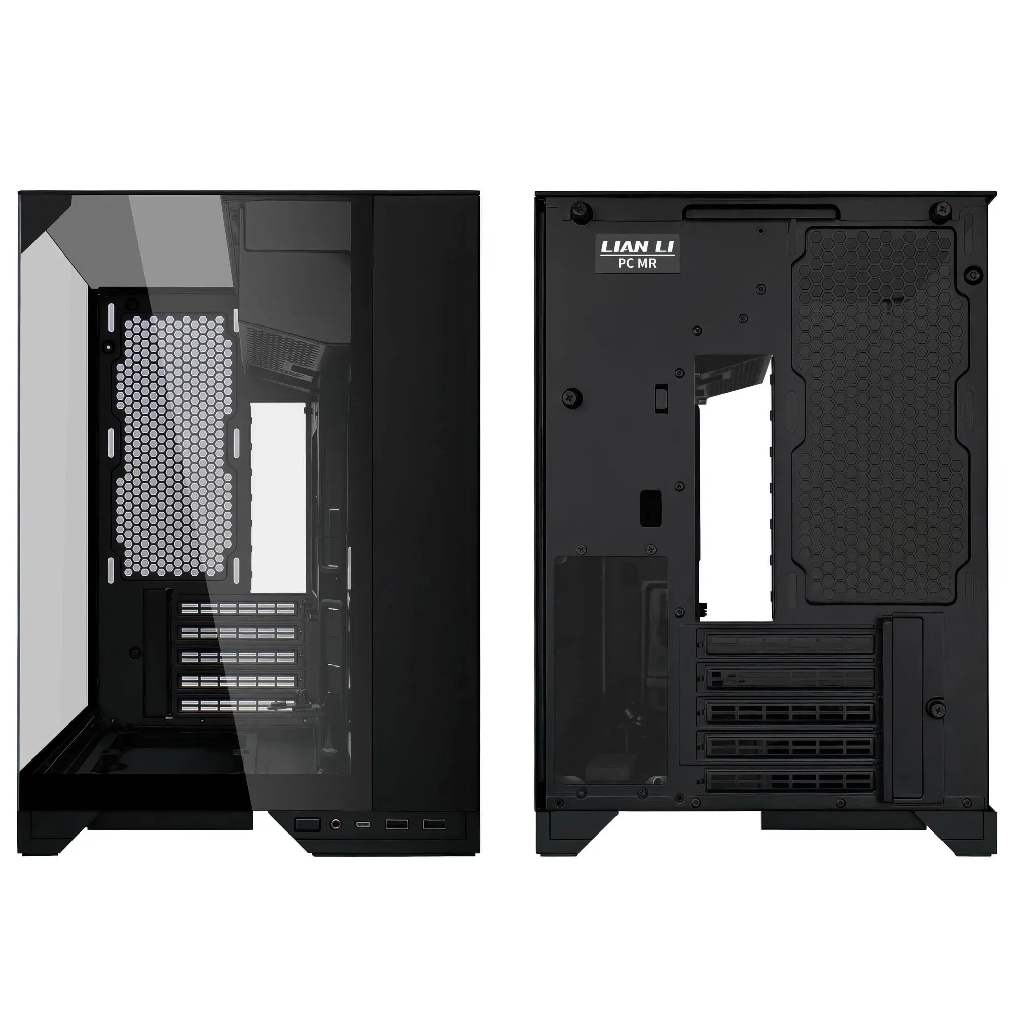 Lian Li O11 Vision-M - Case Micro-ATX Dual-Chamber Vetro Temperato 3 Lati Nero - immagine 5