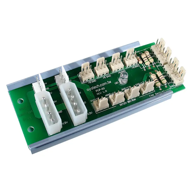 InLine Multi Power Port per 12x Ventole - Hub alimentazione 3pin Molex 12V/7V/5V con LED