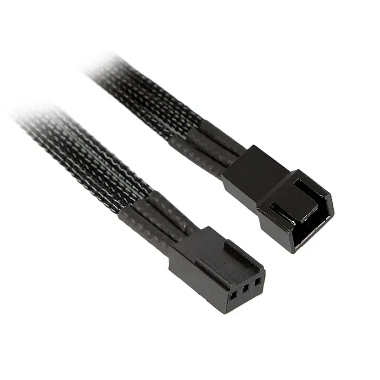 NZXT Prolunga 3-Pin 60cm, black HSG - sleeved black