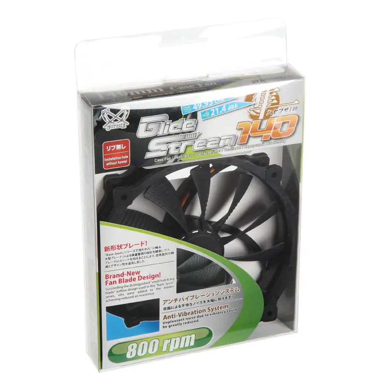 Scythe Glide Stream 140mm SY1425HB12L - 800rpm - immagine 4