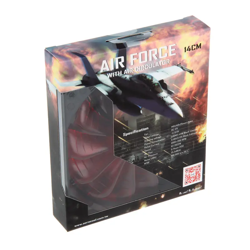 Aerocool Air Force Red Edition LED Fan - 140mm - immagine 6