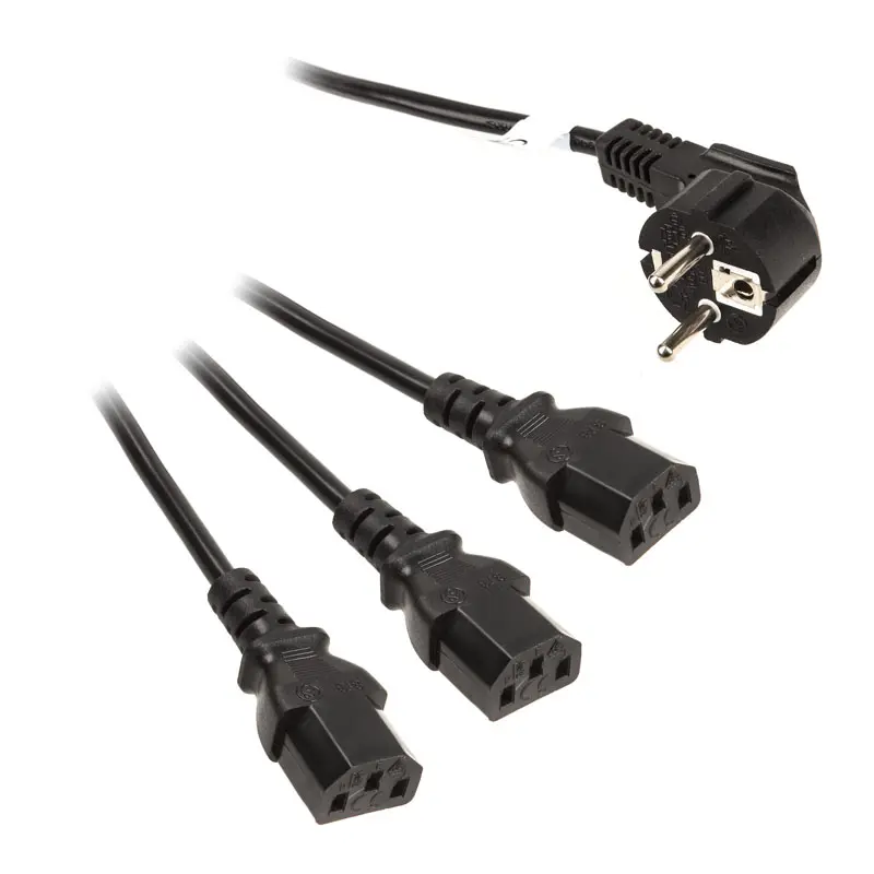 InLine Cavo alimentazione, da 1x a 3x SchuKo IEC - 1,8m