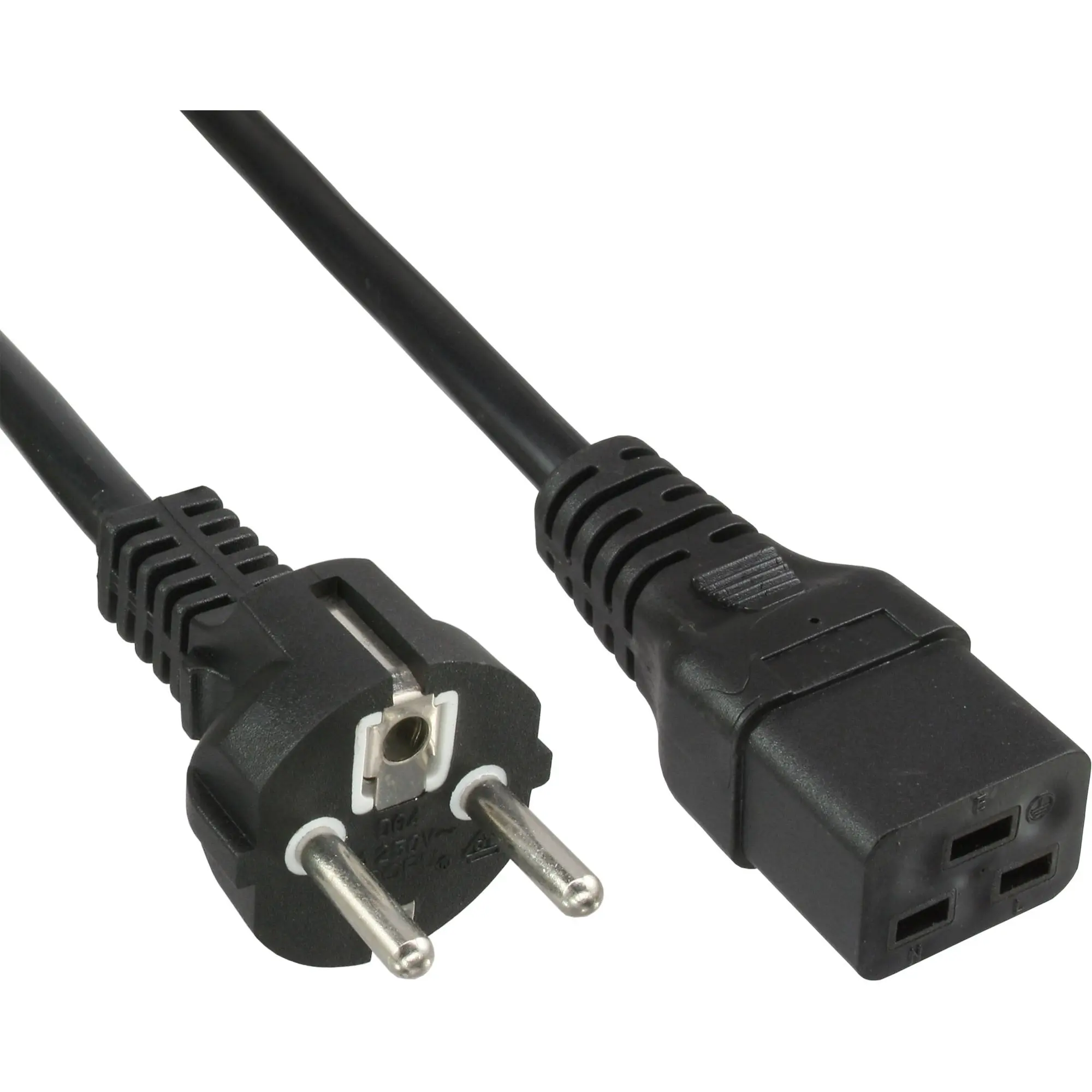 InLine Cavo alimentazione PSU IEC60320 C-19 / Schuko, Nero  - 5,0 m