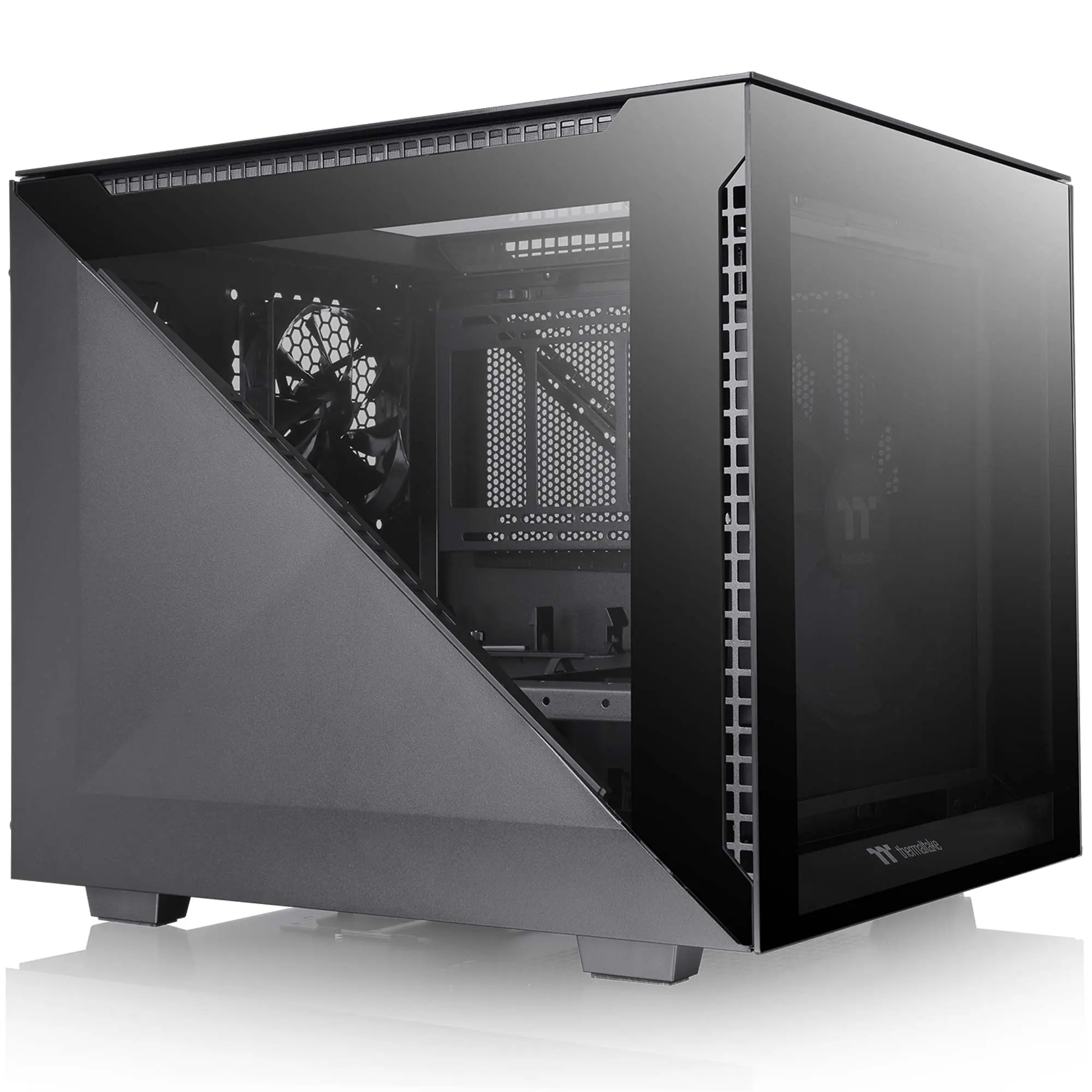 Thermaltake Divider 200 TG Micro, Tempered Glass - Nero