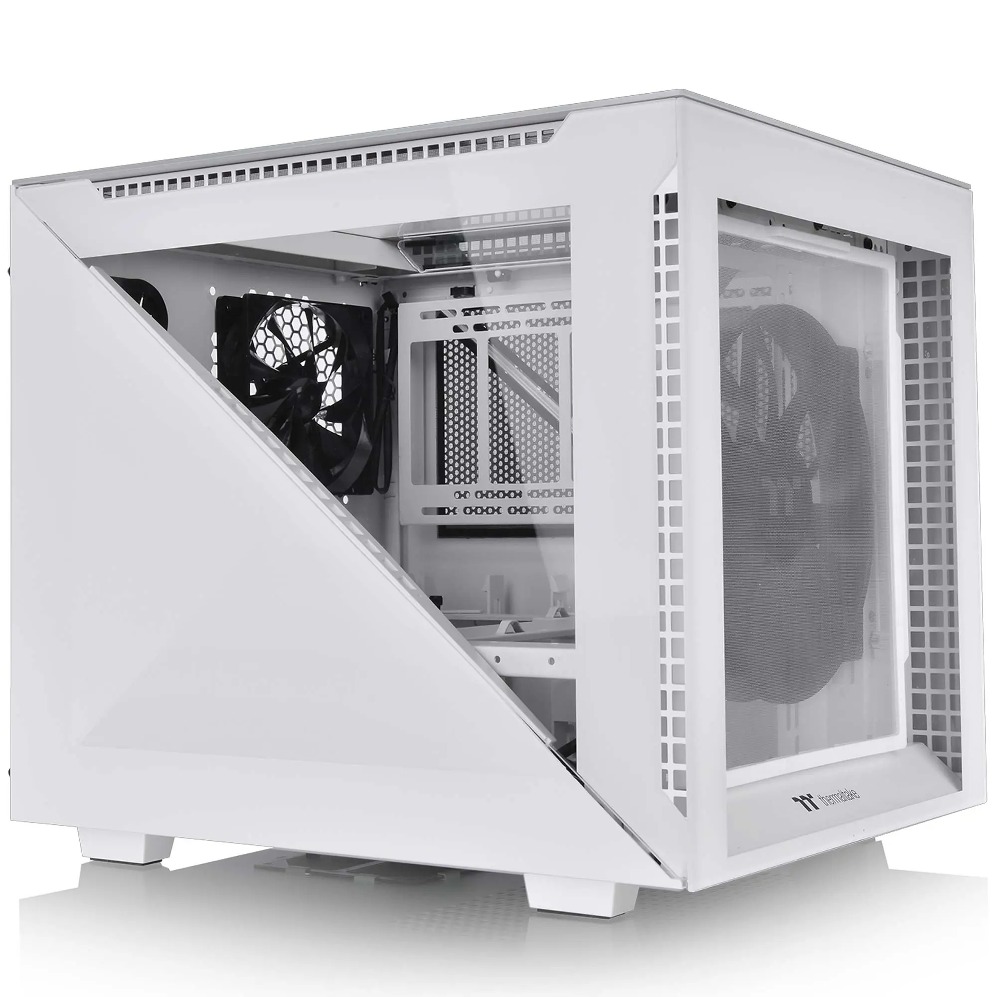 Thermaltake Divider 200 TG Micro, Tempered Glass - Bianco