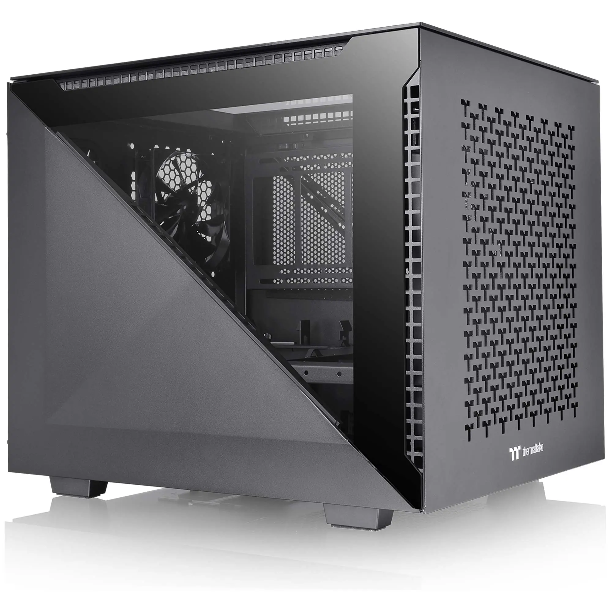 Thermaltake Divider 200 TG Air Micro, Tempered Glass - Nero