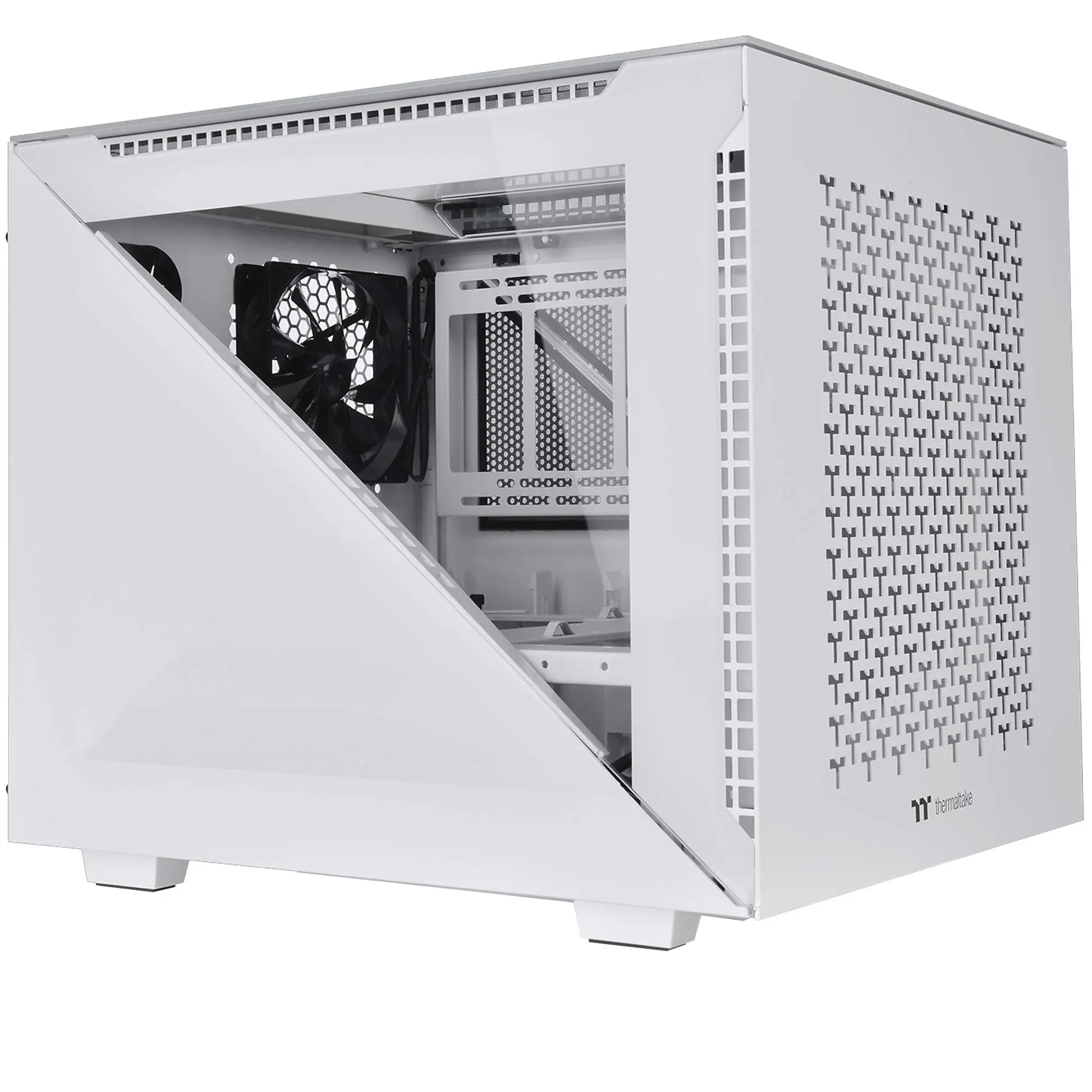 Thermaltake Divider 200 TG Air Micro, Tempered Glass - Bianco