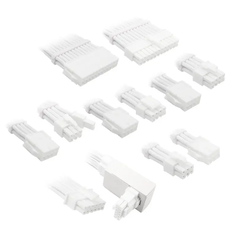 Kolink Core Pro set prolunghe cavi intrecciati 12V-2x6 Type-1 - Brilliant White