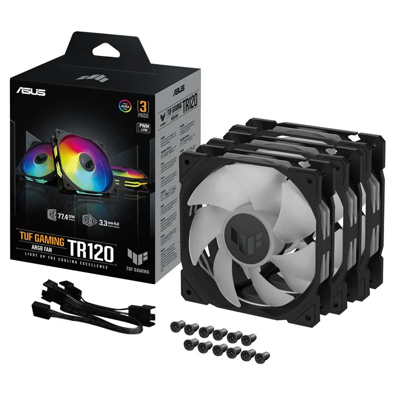 Asus TUF Gaming TR120 ARGB, Pack da 3 - Nero - immagine 5